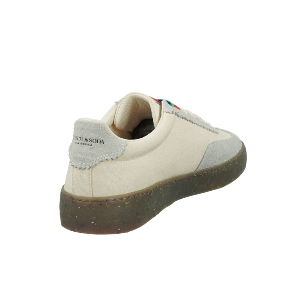 Scotch & Soda witte linnen lage sneakers