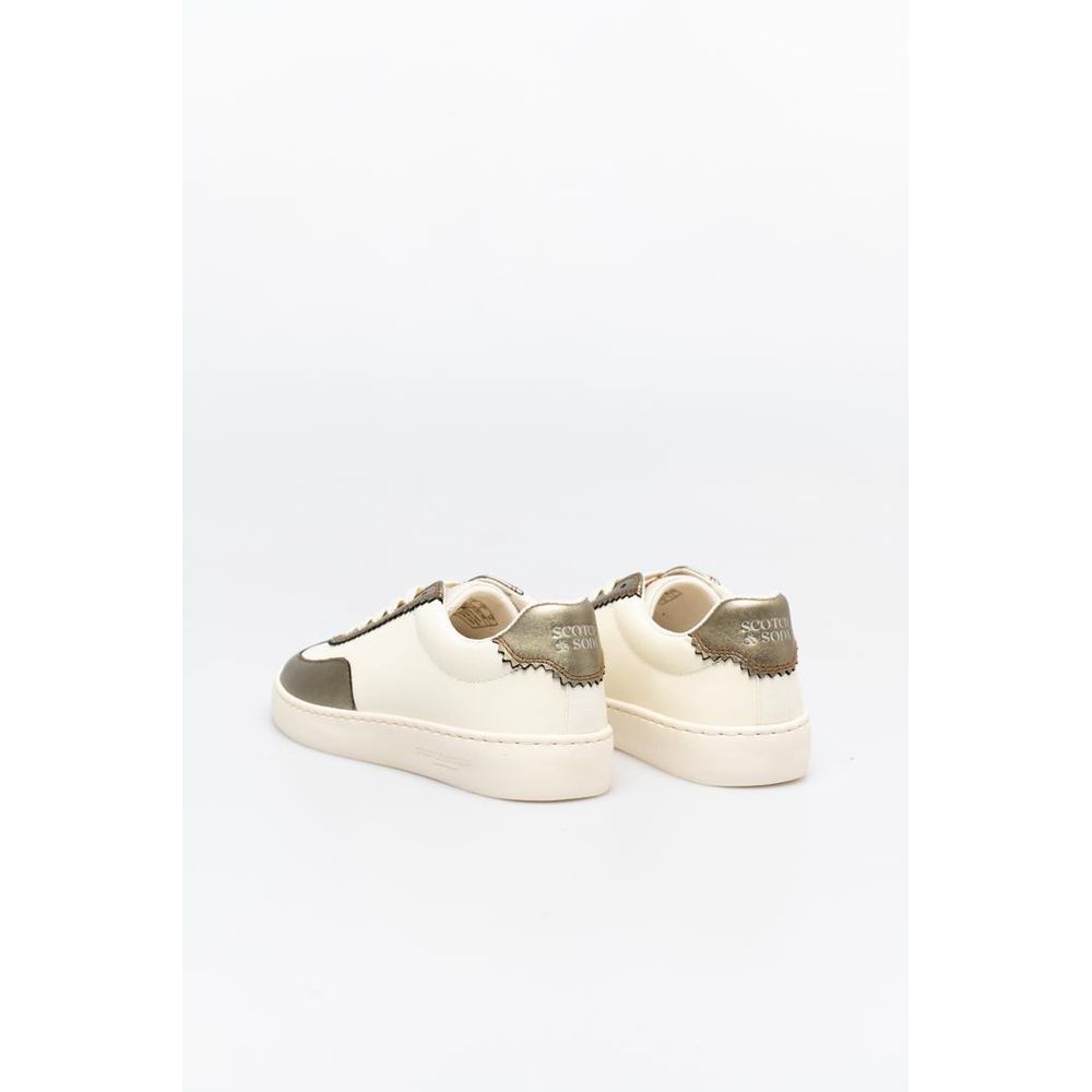 Scotch & Soda Bronzen Leren Lage Sneakers