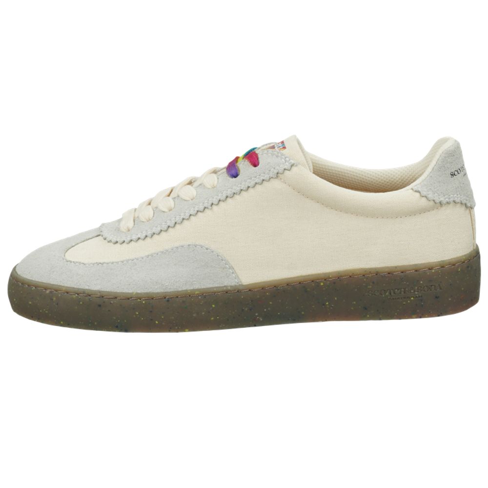 Scotch & Soda witte linnen lage sneakers