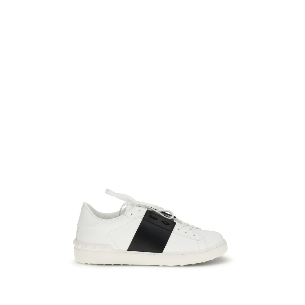Valentino Garavani Witte Kalfsleren Bos Taurus Lage Sneakers