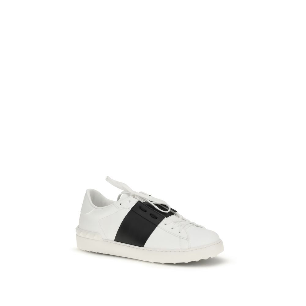 Valentino Garavani Witte Kalfsleren Bos Taurus Lage Sneakers