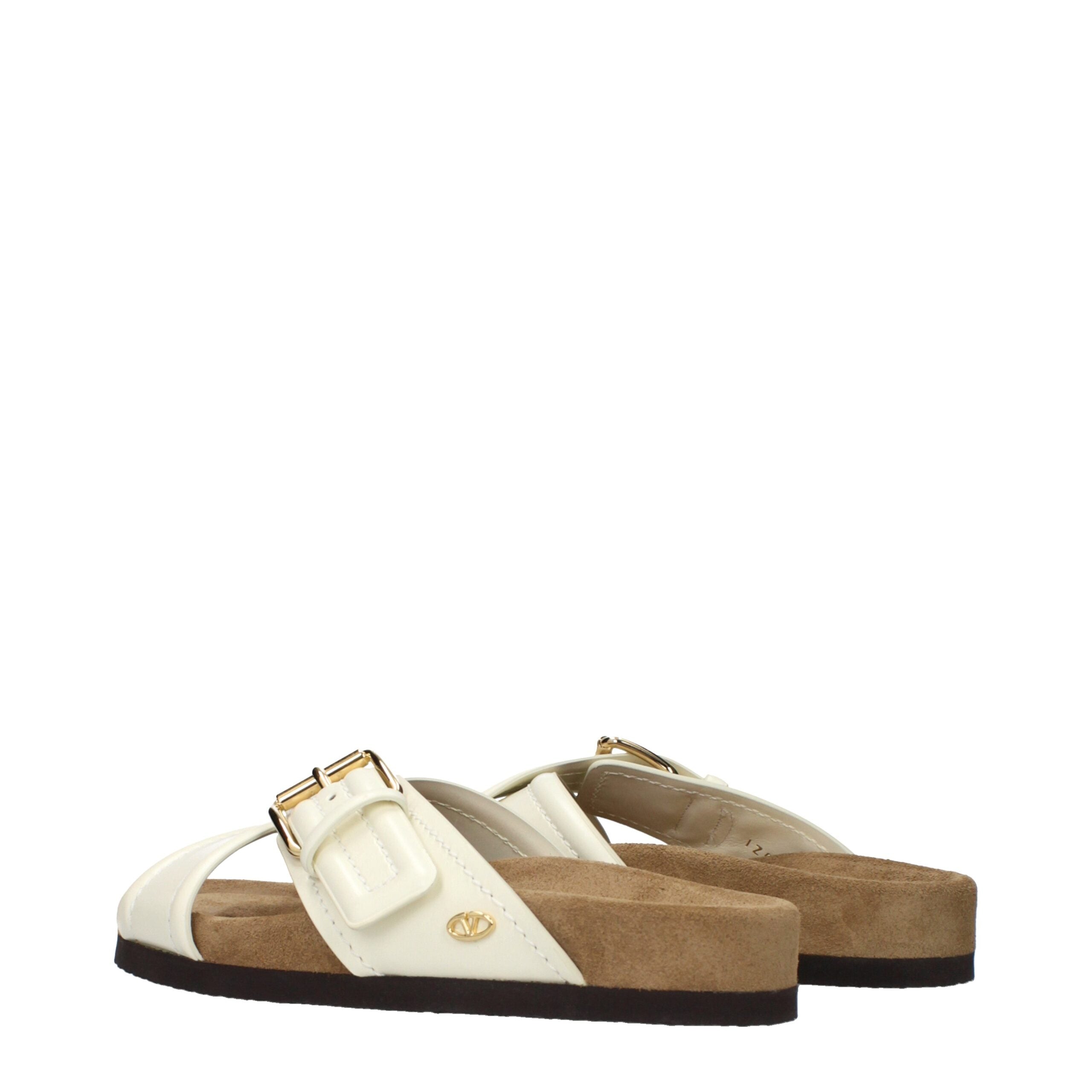 Valentino Garavani Beige Leren Pantoffels
