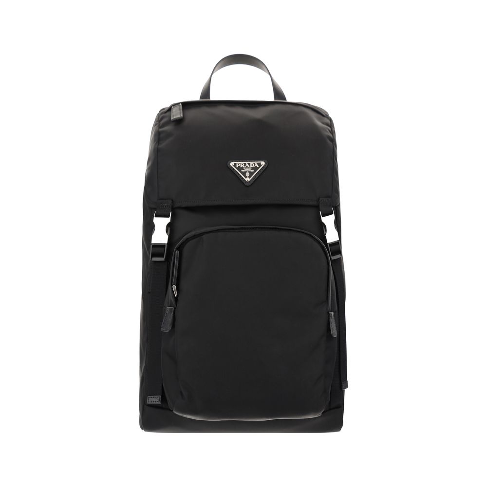 Prada Zwarte Rugzak van Gerecycleerd Polyamide