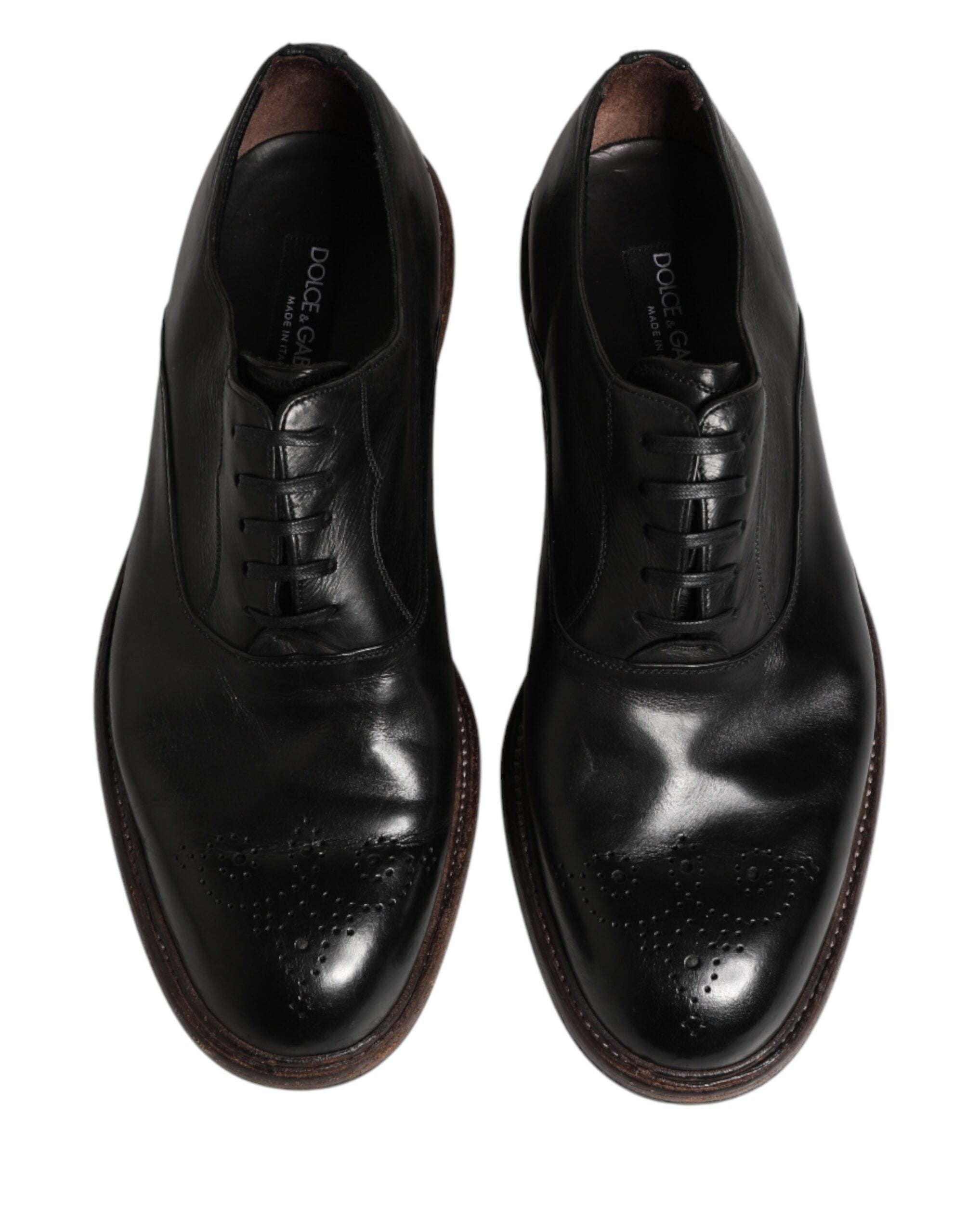 Dolce & Gabbana Zwarte Oxfords van Kalfsleer