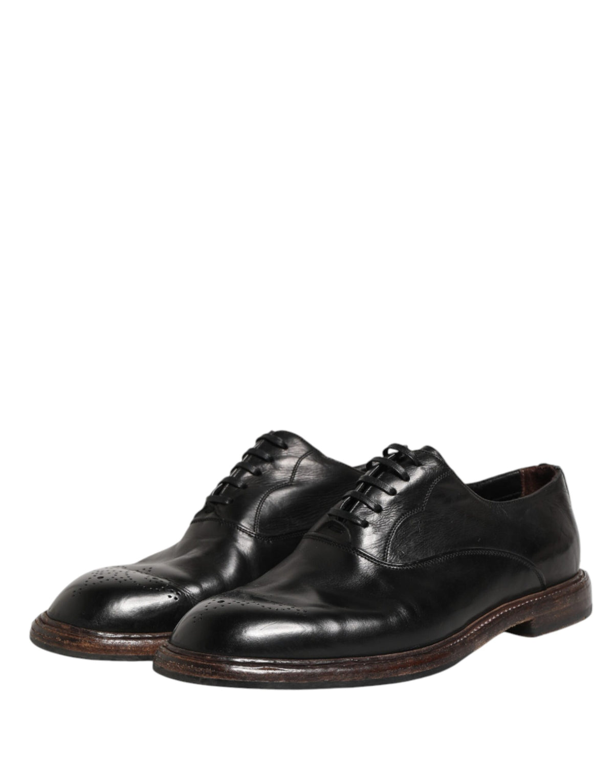 Dolce & Gabbana Zwarte Oxfords van Kalfsleer