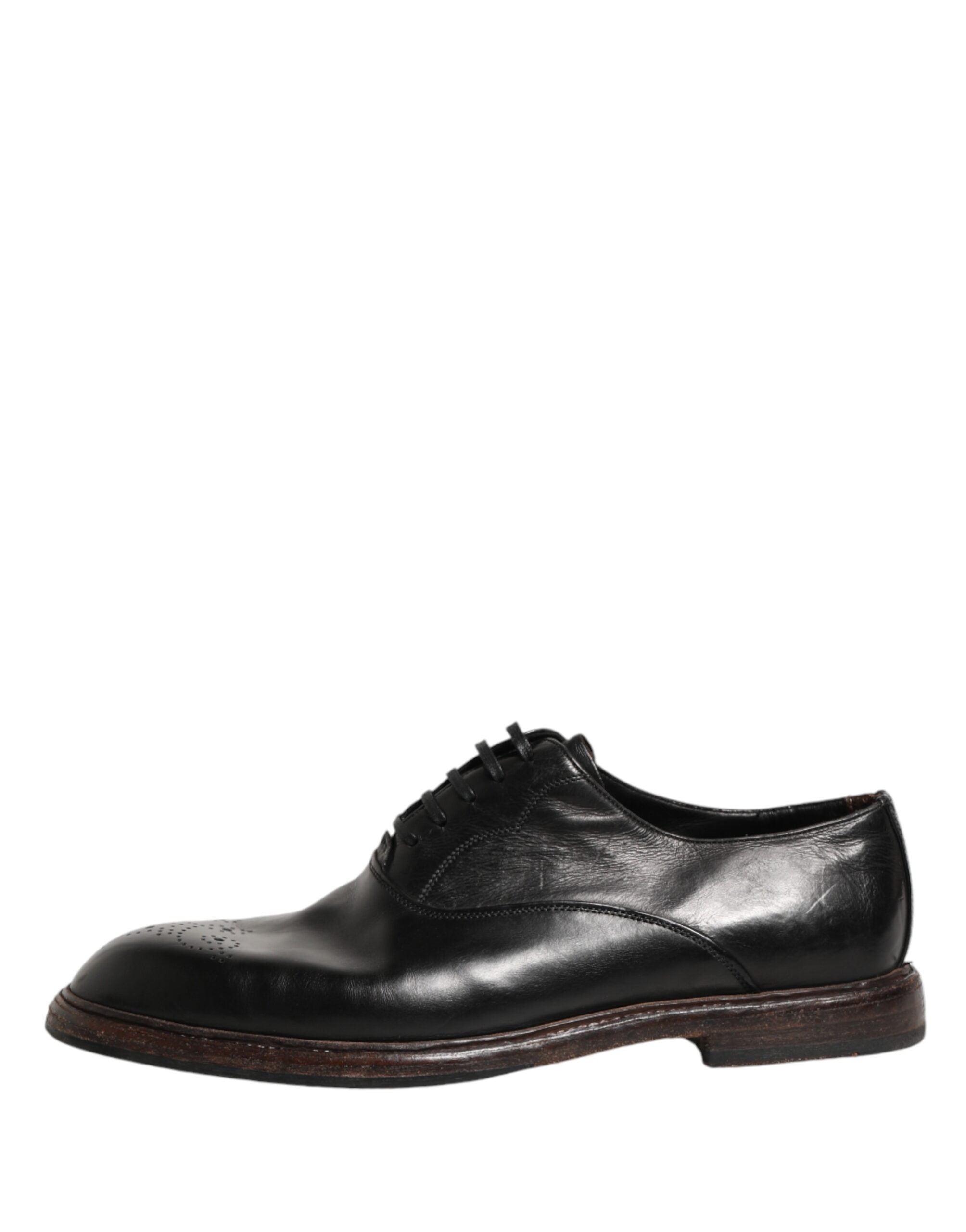Dolce & Gabbana Zwarte Oxfords van Kalfsleer