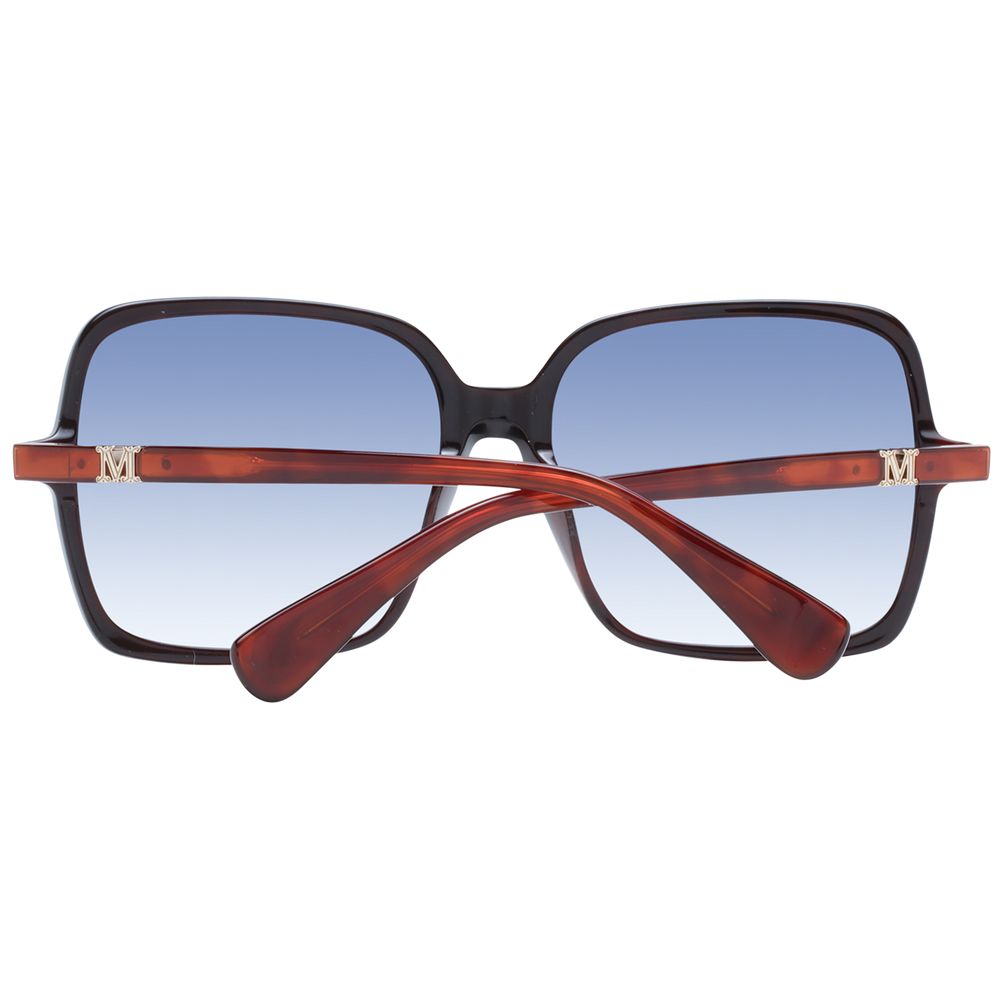 Max Mara blauwe kunststof zonnebril