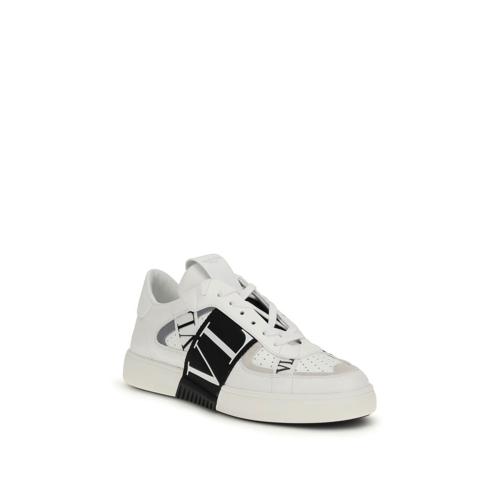 Valentino Garavani Witte Kalfsleren Bos Taurus Lage Sneakers