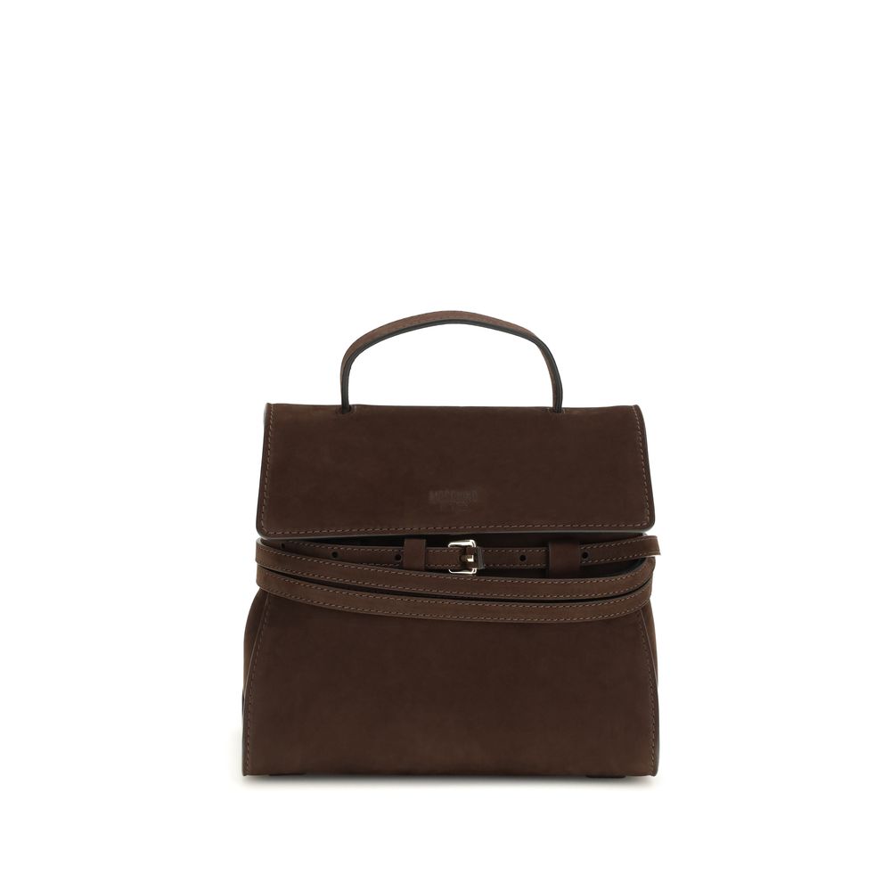 Moschino Brown Calf Leather Cowhide Handbag