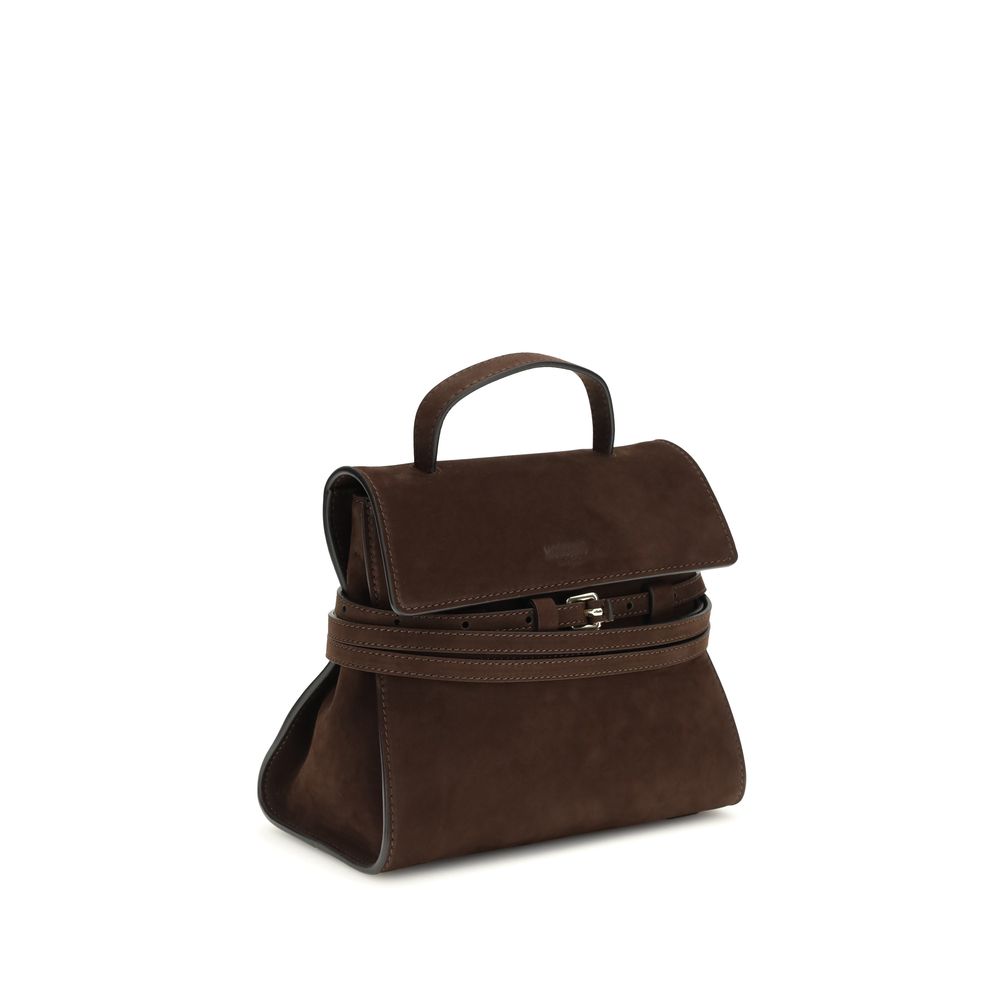 Moschino Brown Calf Leather Cowhide Handbag