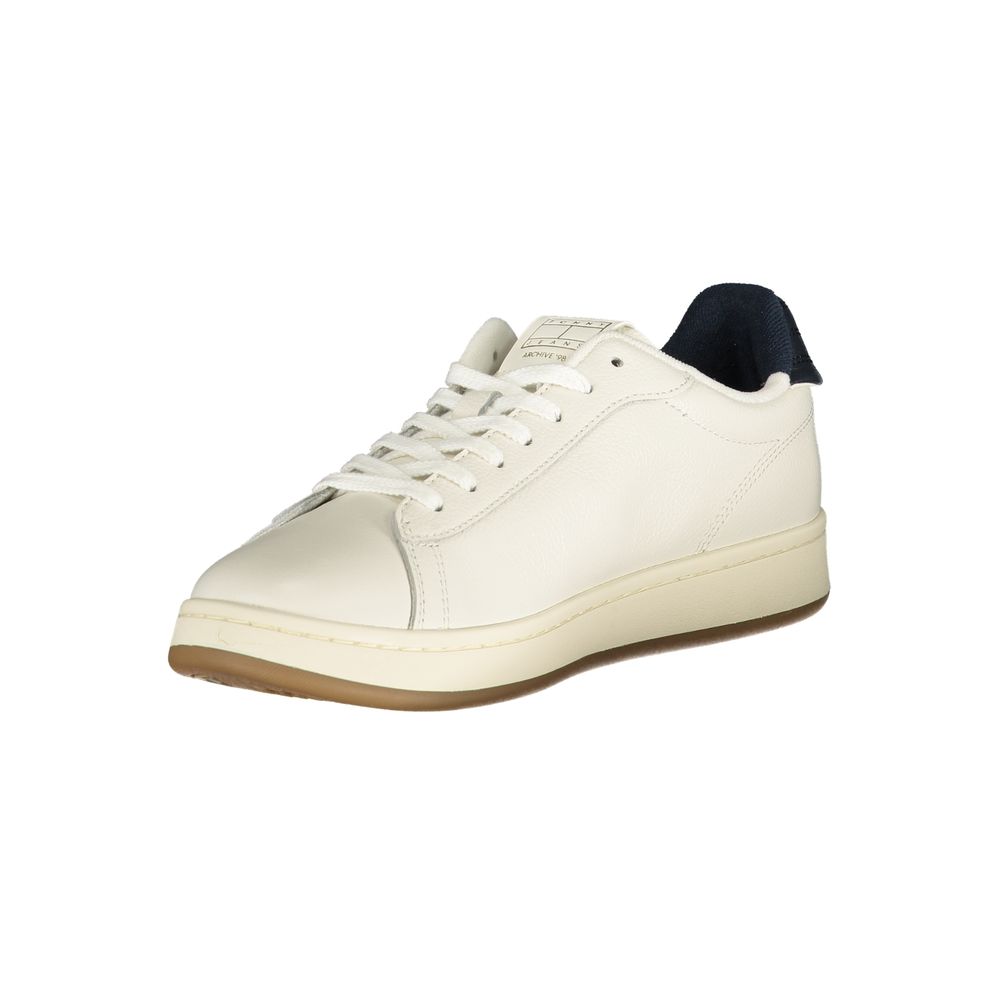 Tommy Hilfiger White Polyurethane Men Sneaker