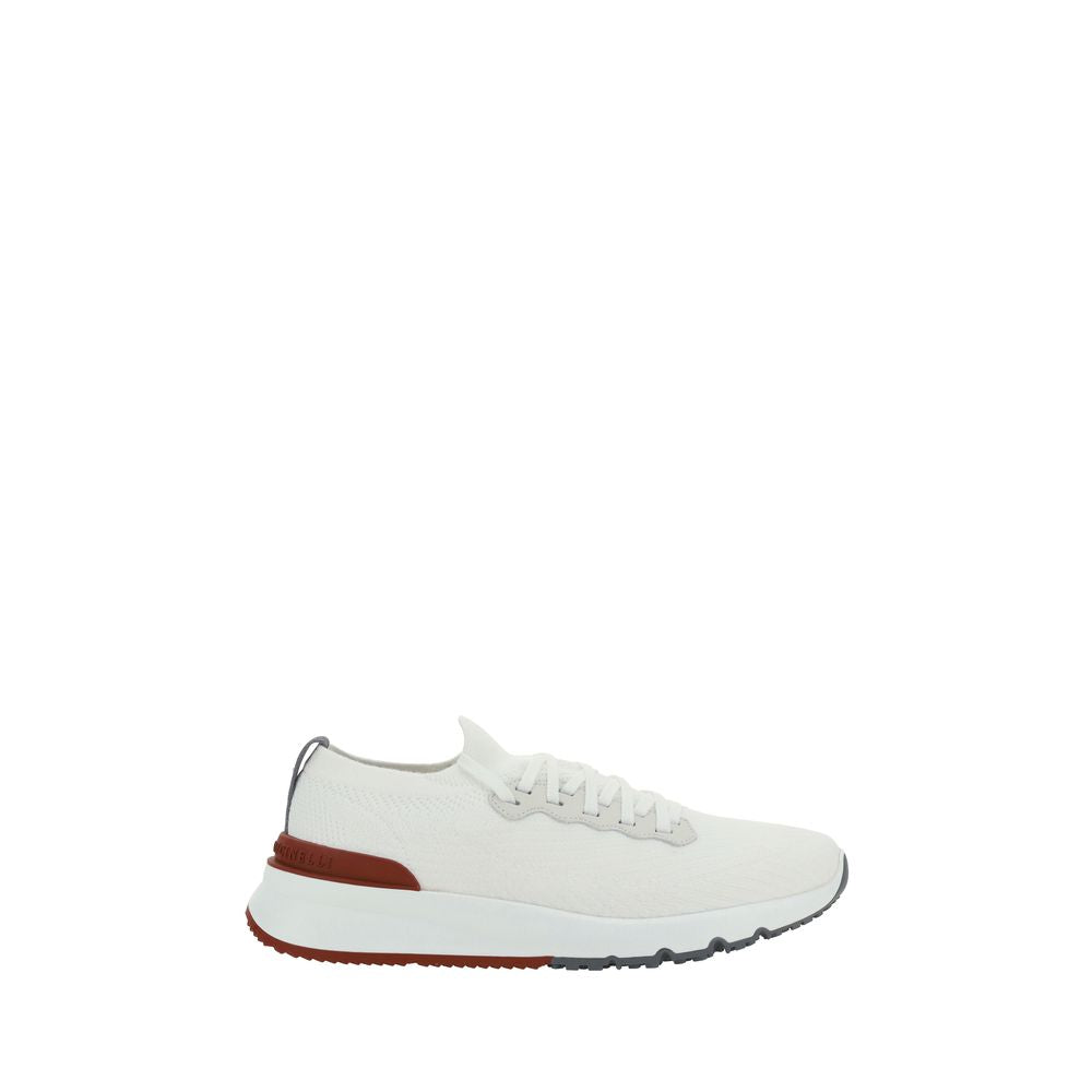 Brunello Cucinelli Witte Katoenen Lage Sneakers