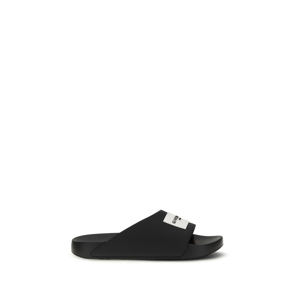 Givenchy Zwarte Rubberen Slippers