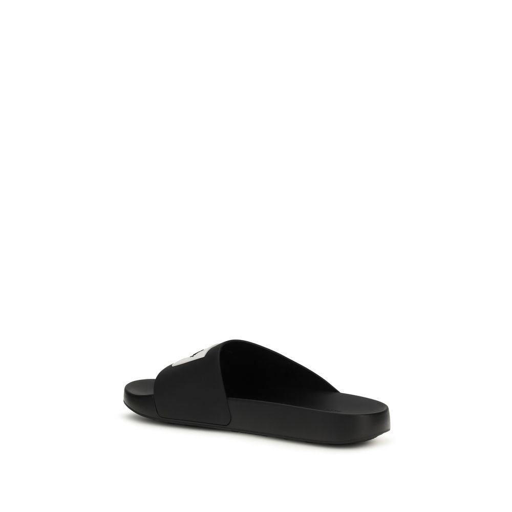 Givenchy Zwarte Rubberen Slippers