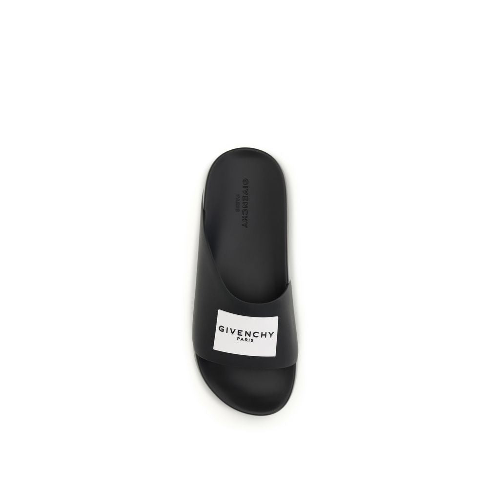 Givenchy Zwarte Rubberen Slippers
