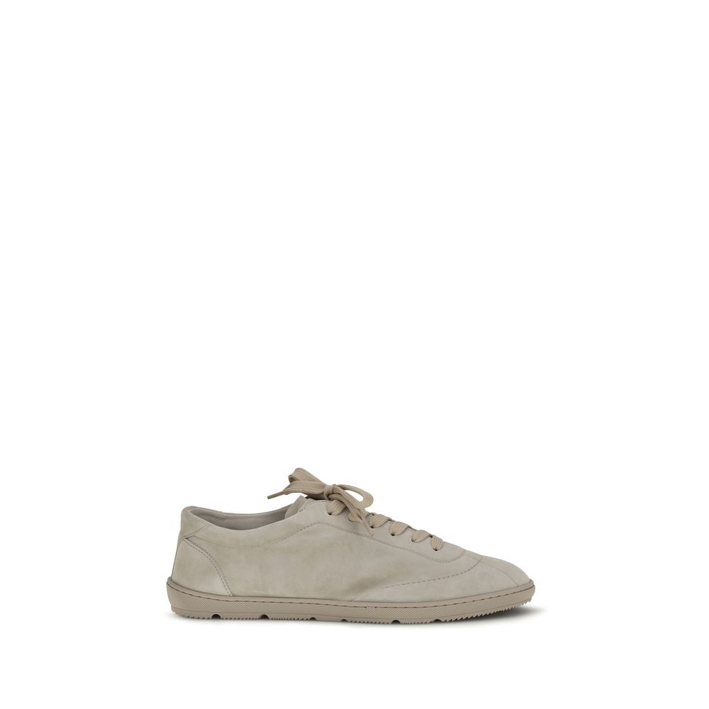 Brunello Cucinelli Beige Kalfsleer Bos Taurus Lage Sneakers