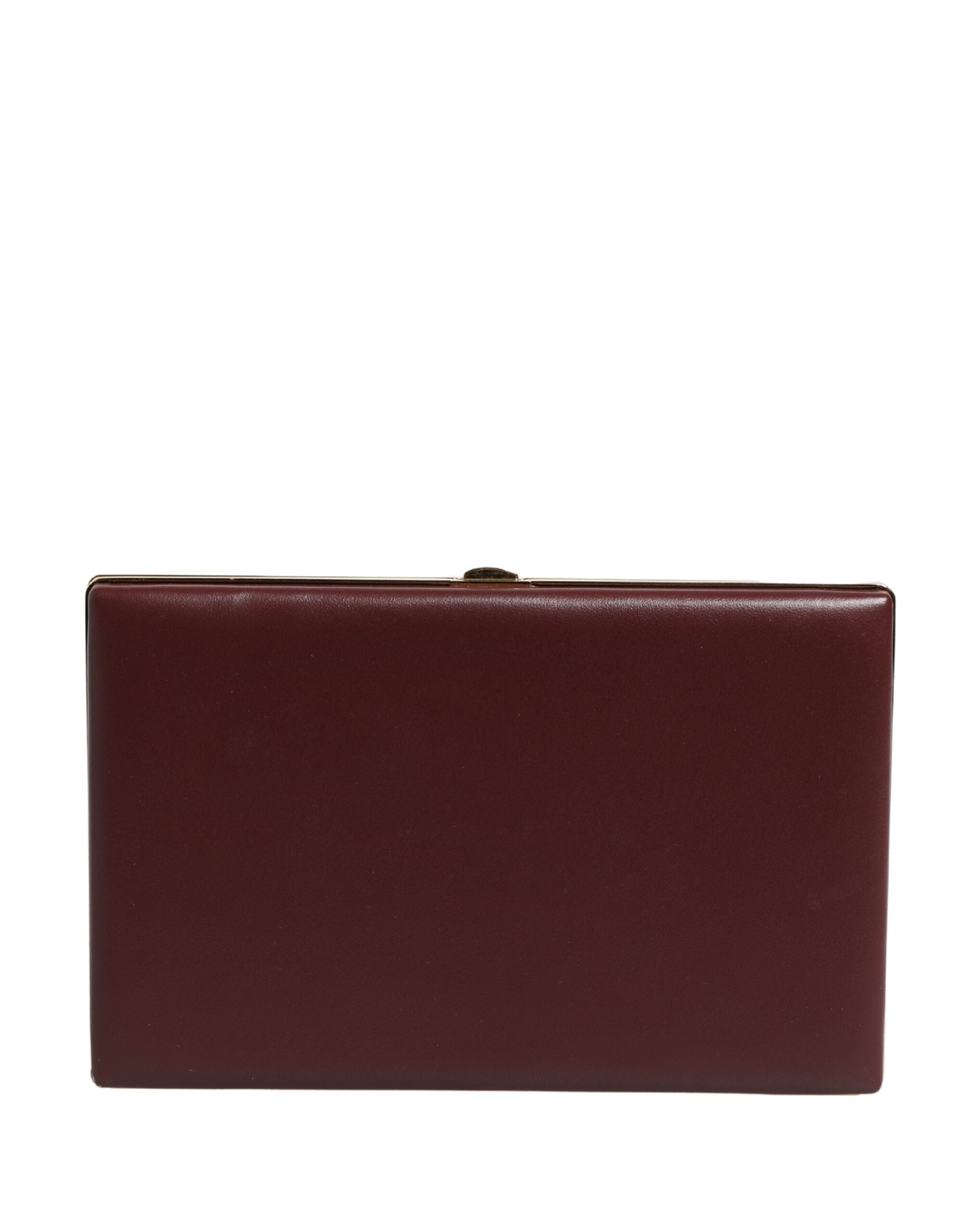Dolce & Gabbana Brown Calfskin Leather Clutch Evening Women's Purse Bag