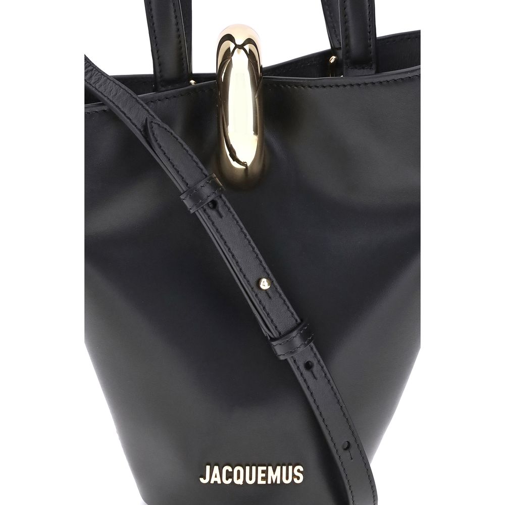 Jacquemus Black Calf Leather Bos Taurus Bucket Bag