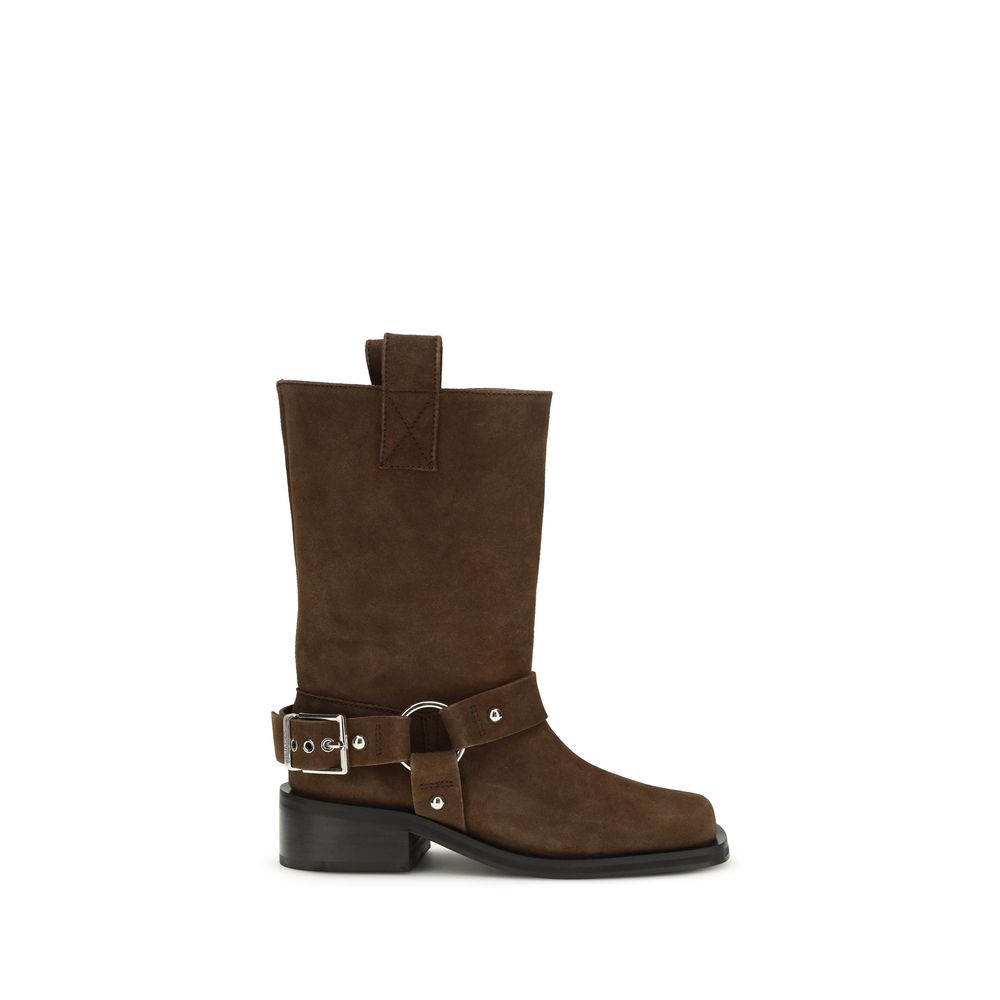 Ganni Bruine Recycled Leather Veterschoenen