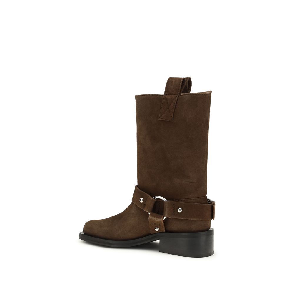 Ganni Bruine Recycled Leather Veterschoenen