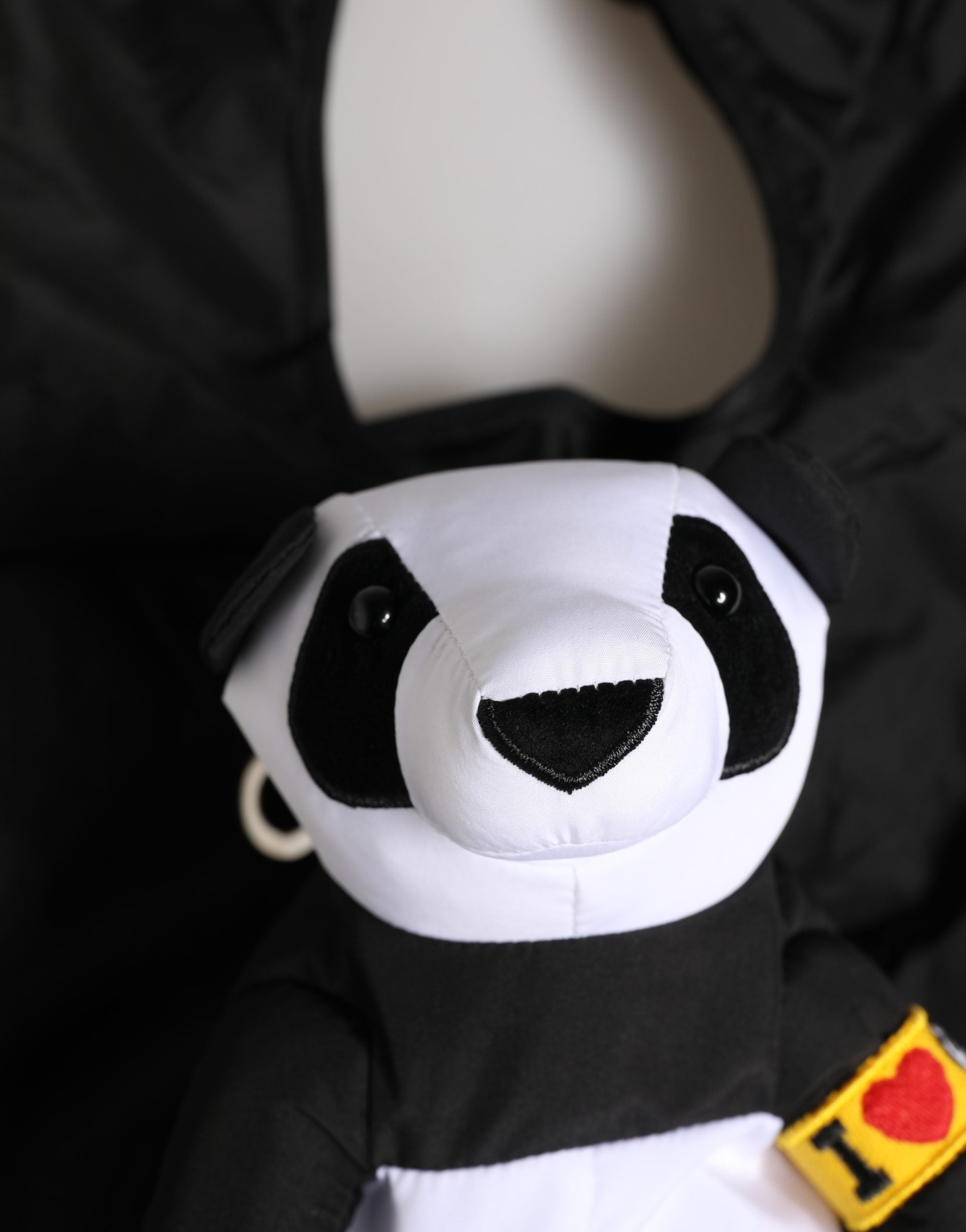 Dolce & Gabbana Heren Zwart Polyester Panda Gevuld Ecobag Tas