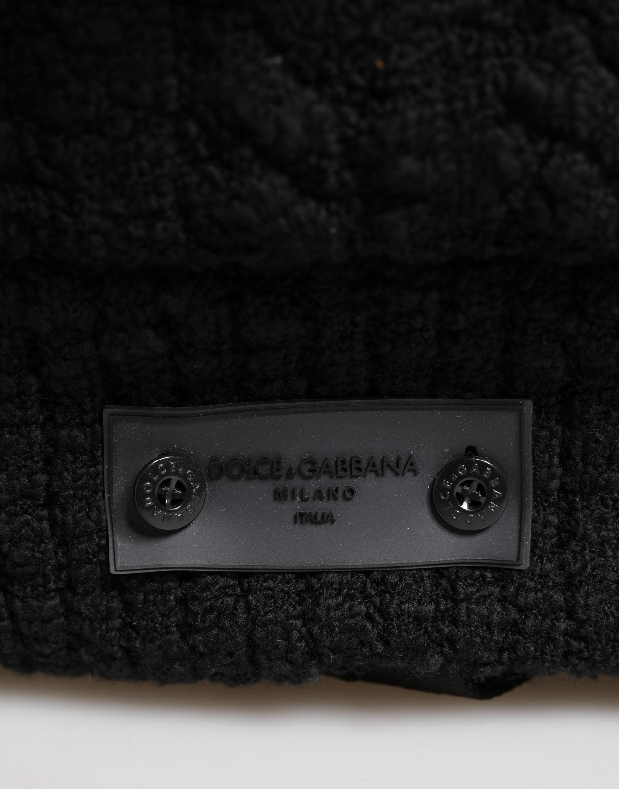 Dolce & Gabbana Zwarte Tricot Wolmix Plunje Rugzak Reistas