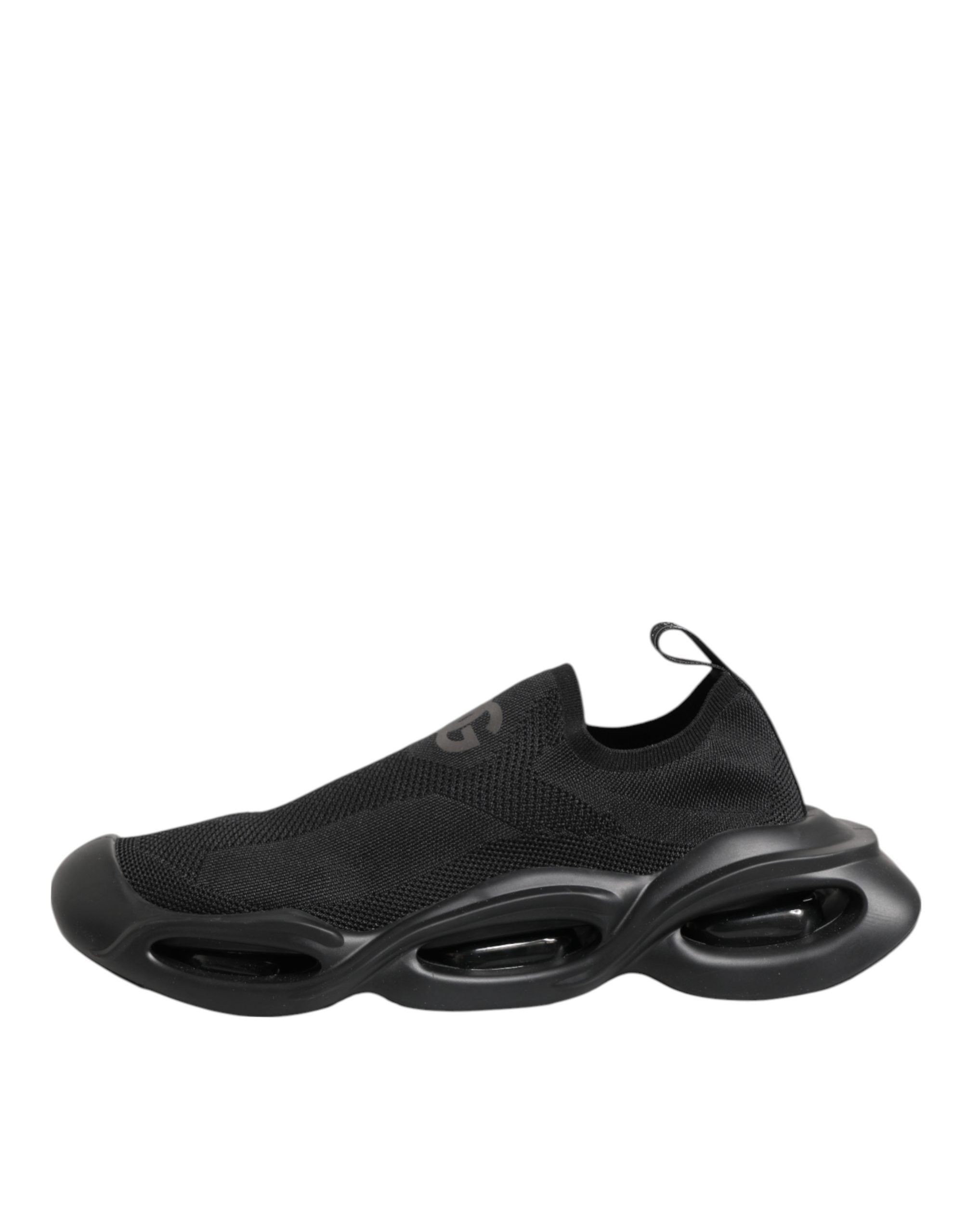 Dolce & Gabbana Zwarte Slip On Wave Lage Sneakers Schoenen