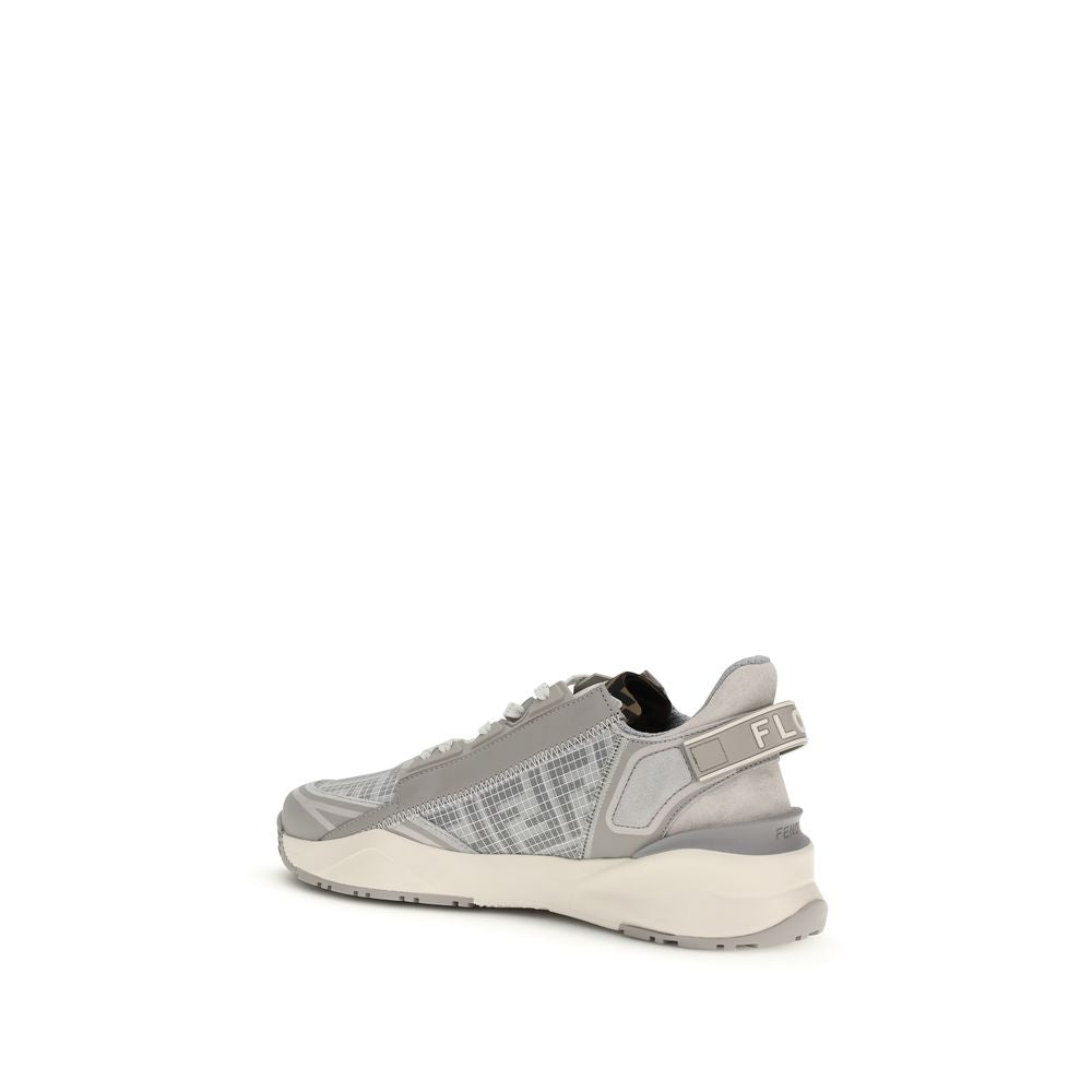 Fendi Grey Polyester Athletic Sneakers