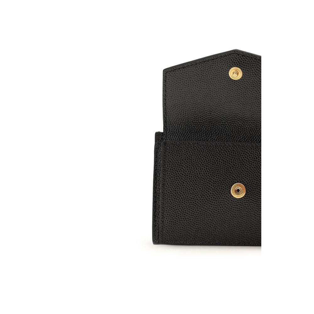 Saint Laurent Zwarte Kalfsleren Portemonnee van Bos Taurus