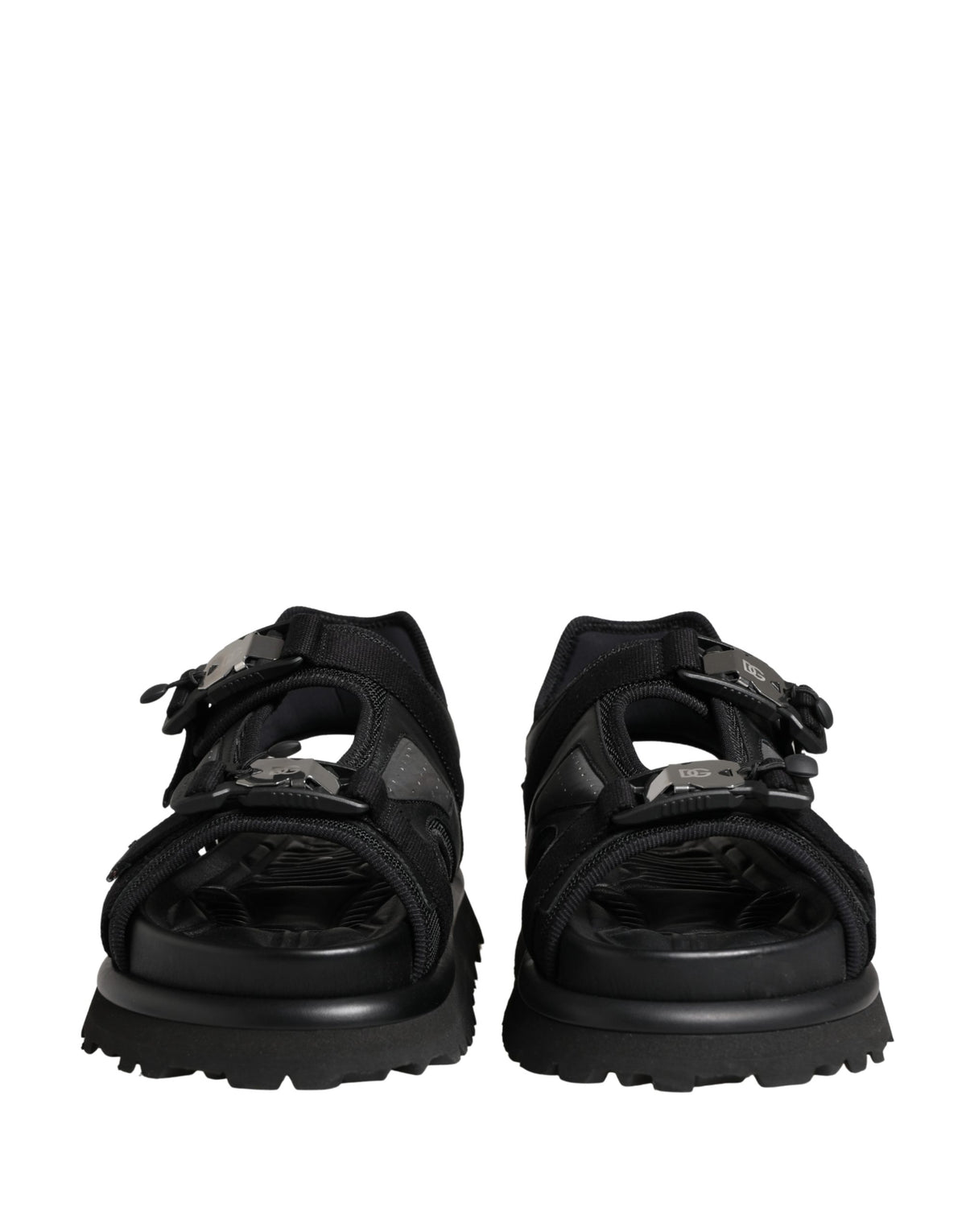 Dolce & Gabbana Black Logo Detailed Men's Chunky Sandals Shoes