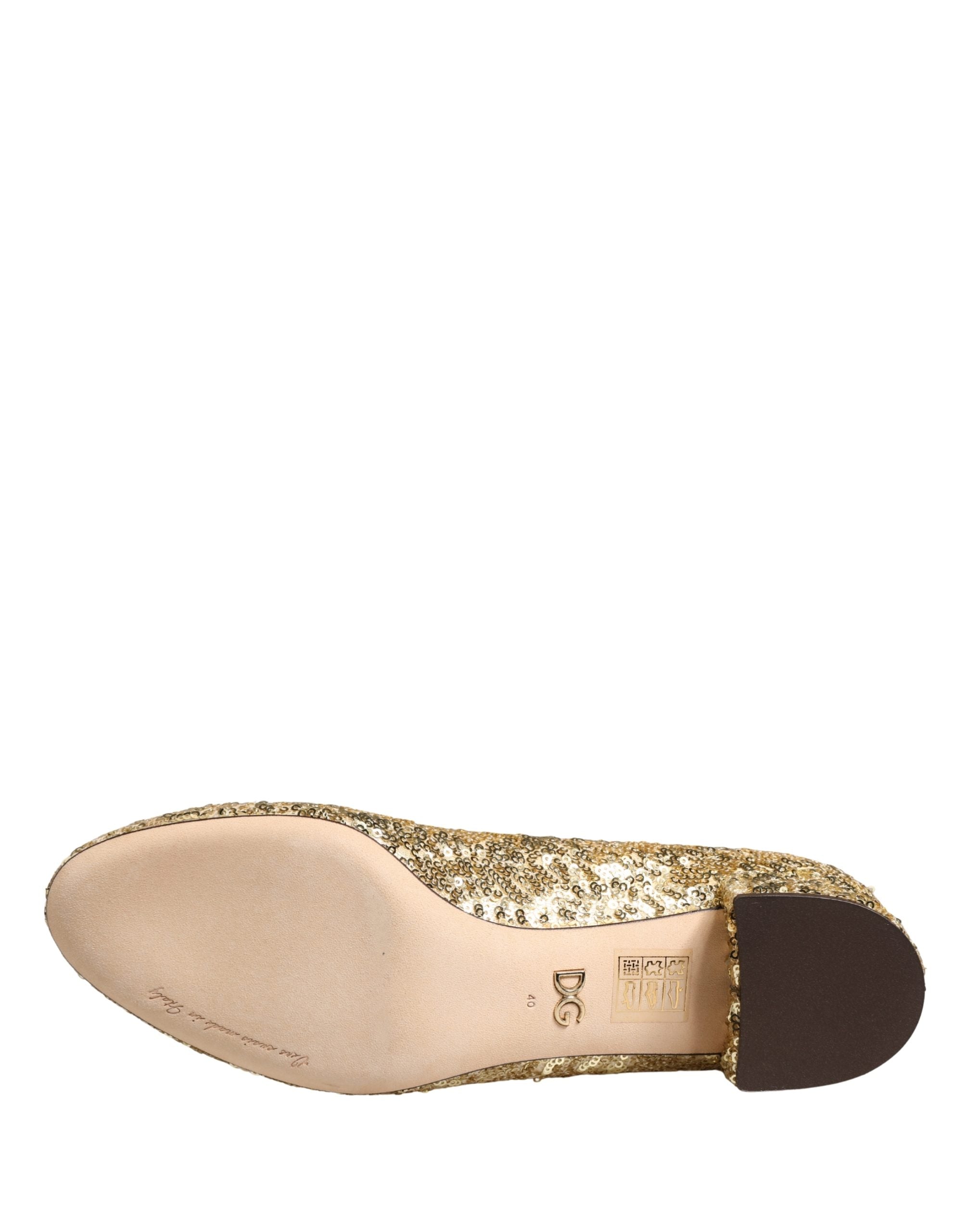 Dolce & Gabbana Gouden Korte Laarsjes Met Pailletten En Stretch