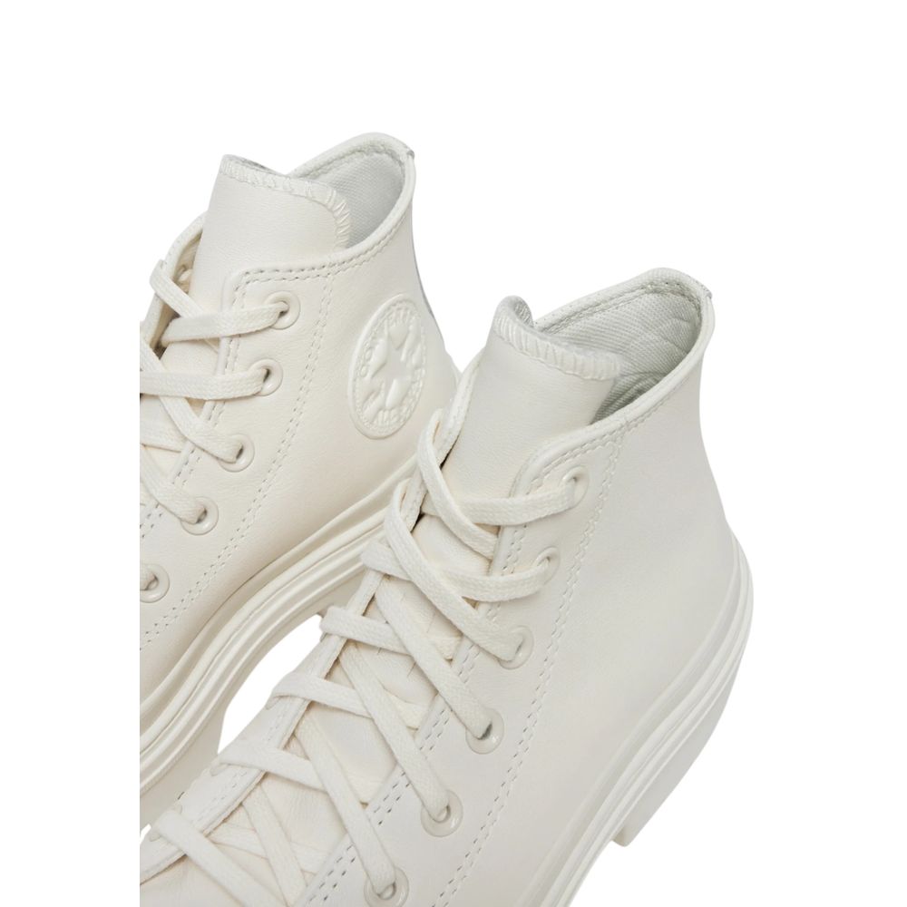 Witte Converse Pumps met Hoge Hak en Gerecycleerd Leer