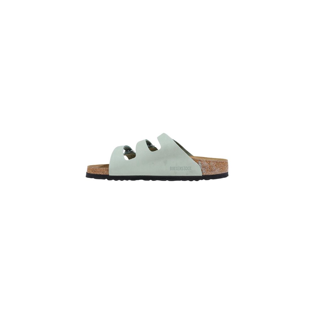 Birkenstock Groene Leren Platte Sandalen