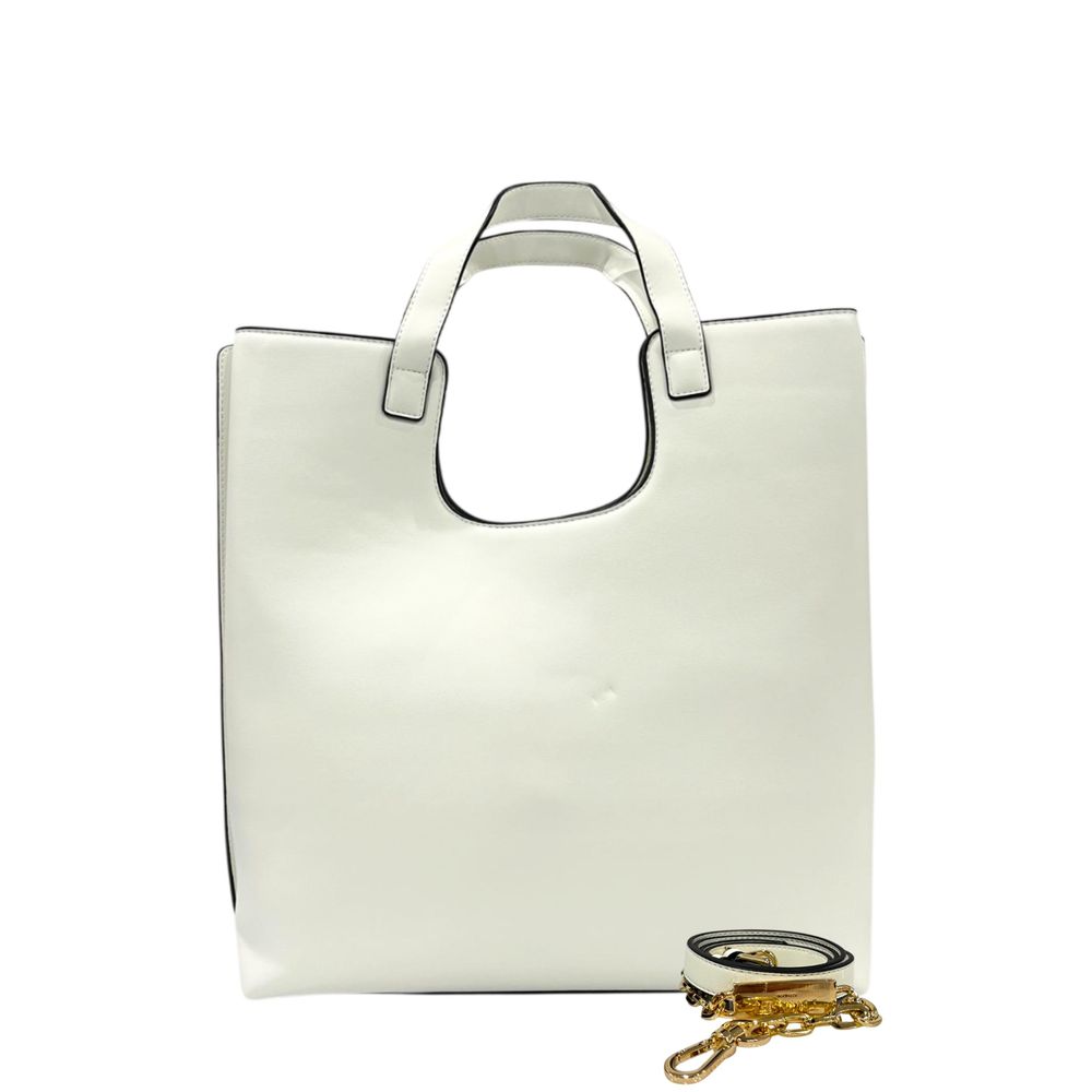 Twinset White PU Women's Handbag