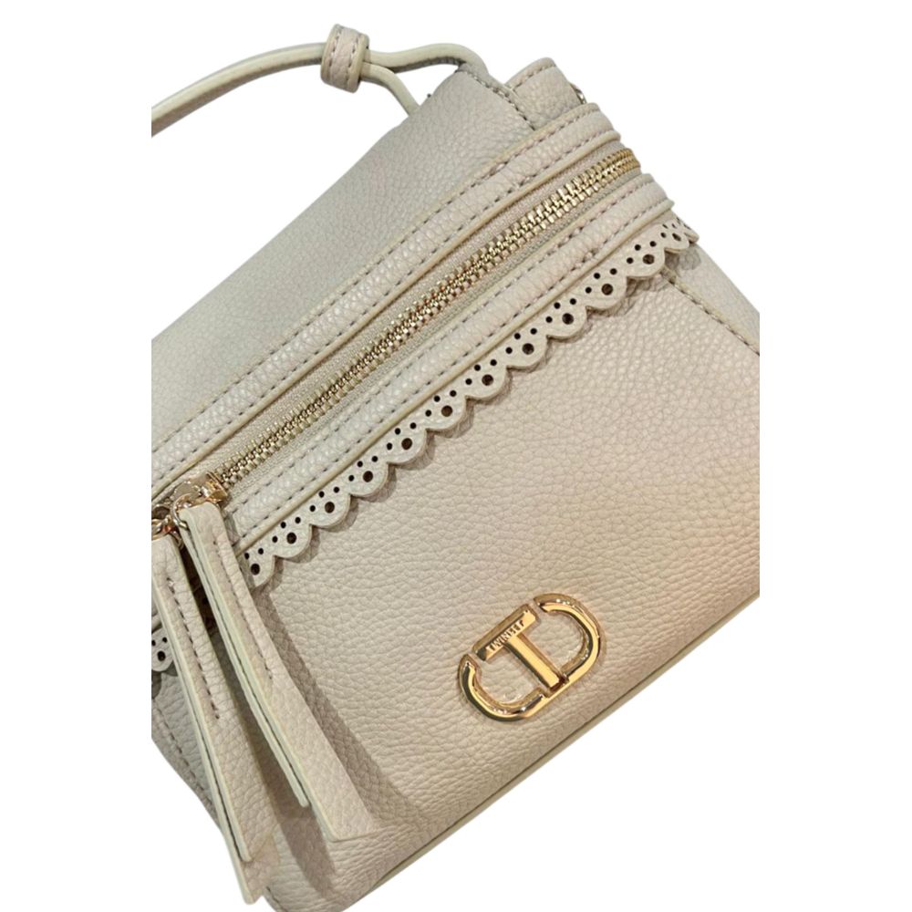 Twinset Beige PU Women's Handbag
