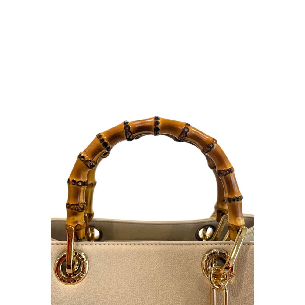 Twinset Beige PU Women's Handbag