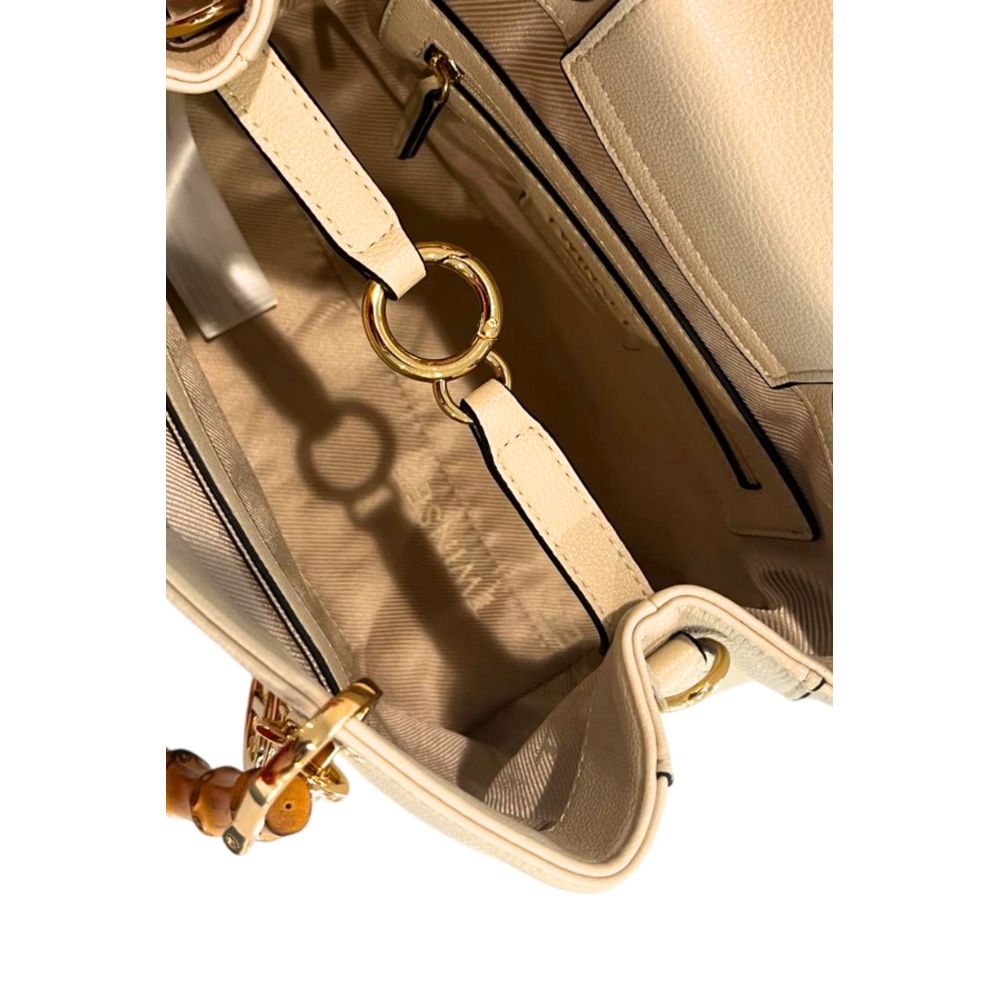 Twinset Beige PU Women's Handbag