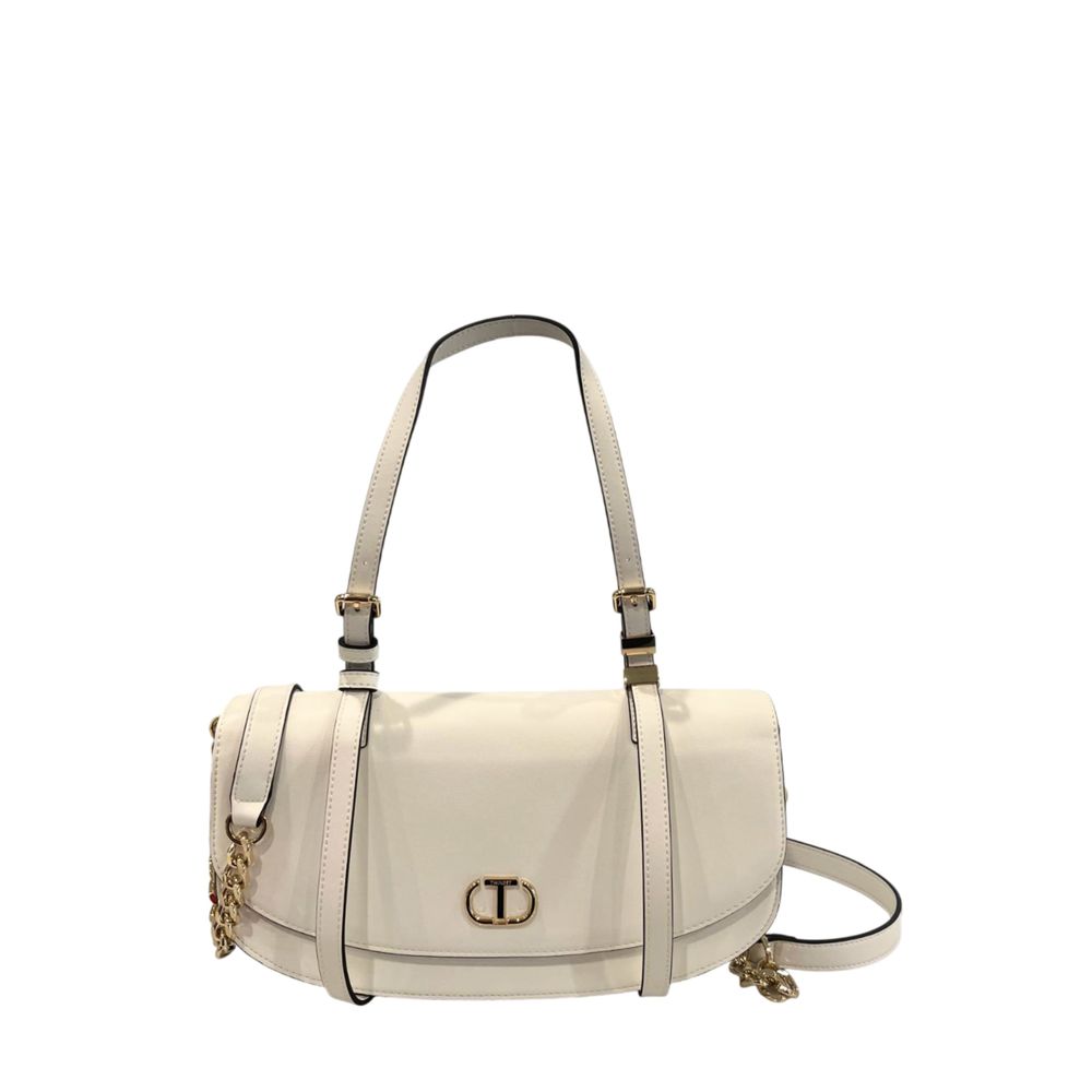 Twinset White PU Women's Shoulder Bag