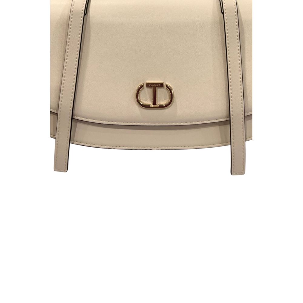 Twinset White PU Women's Shoulder Bag
