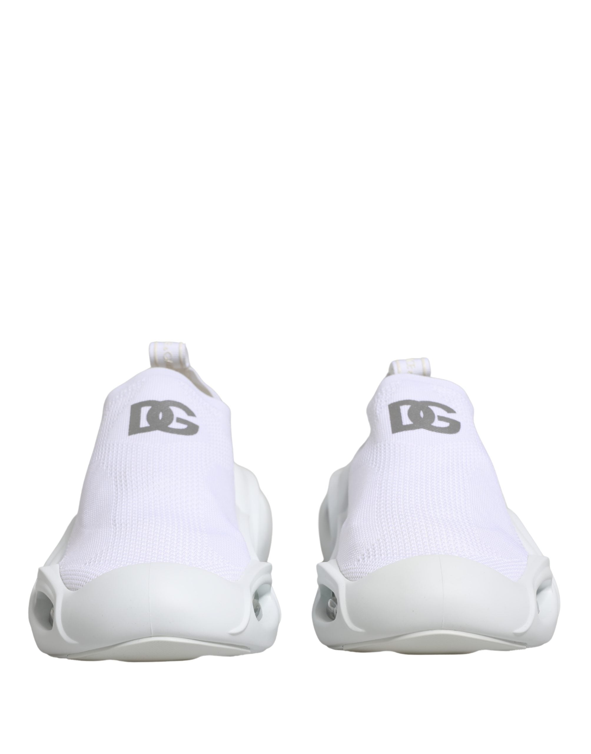 Dolce & Gabbana Witte Slip-On Wave Lage Sneakers Schoenen