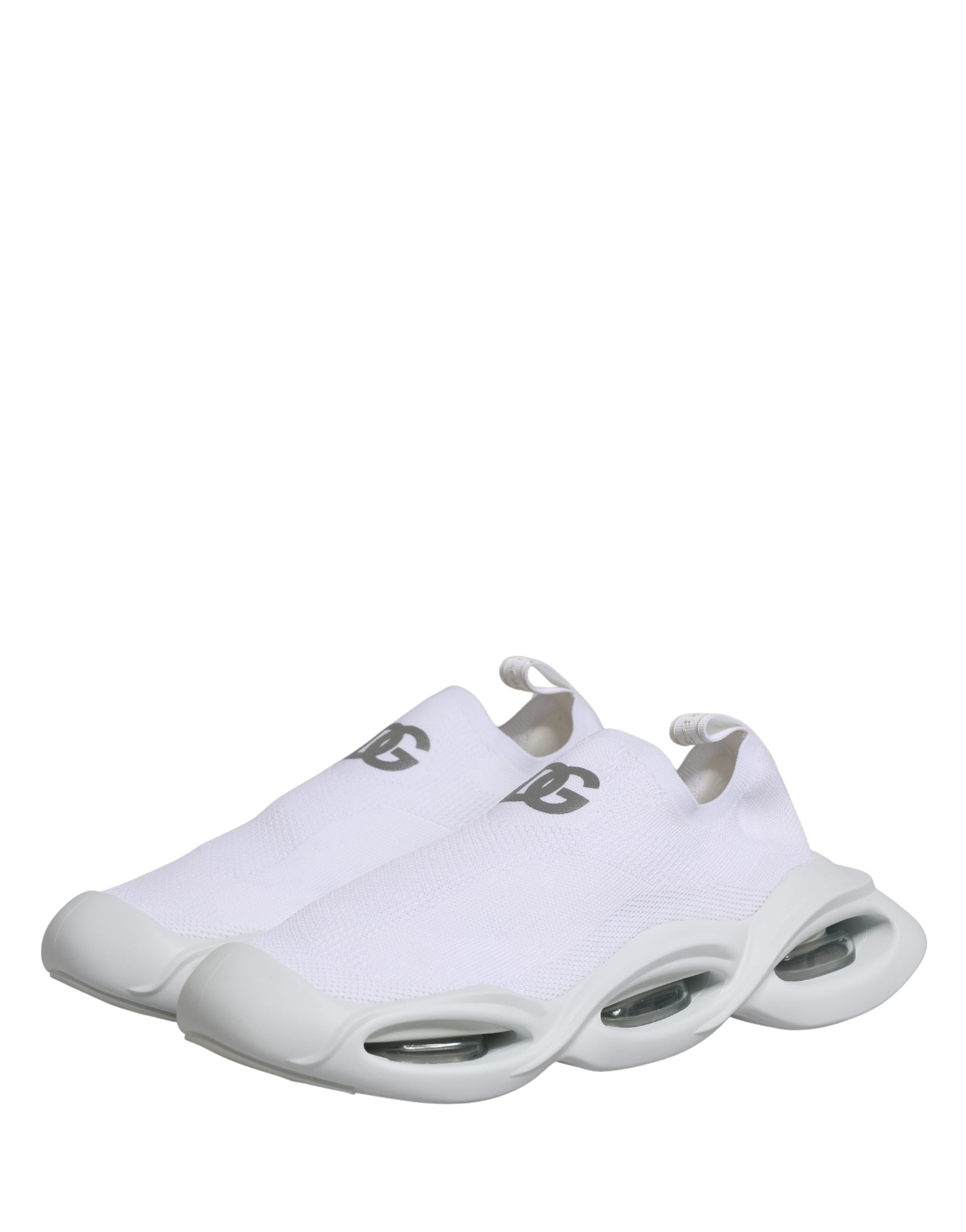 Dolce & Gabbana Witte Slip-On Wave Lage Sneakers Schoenen
