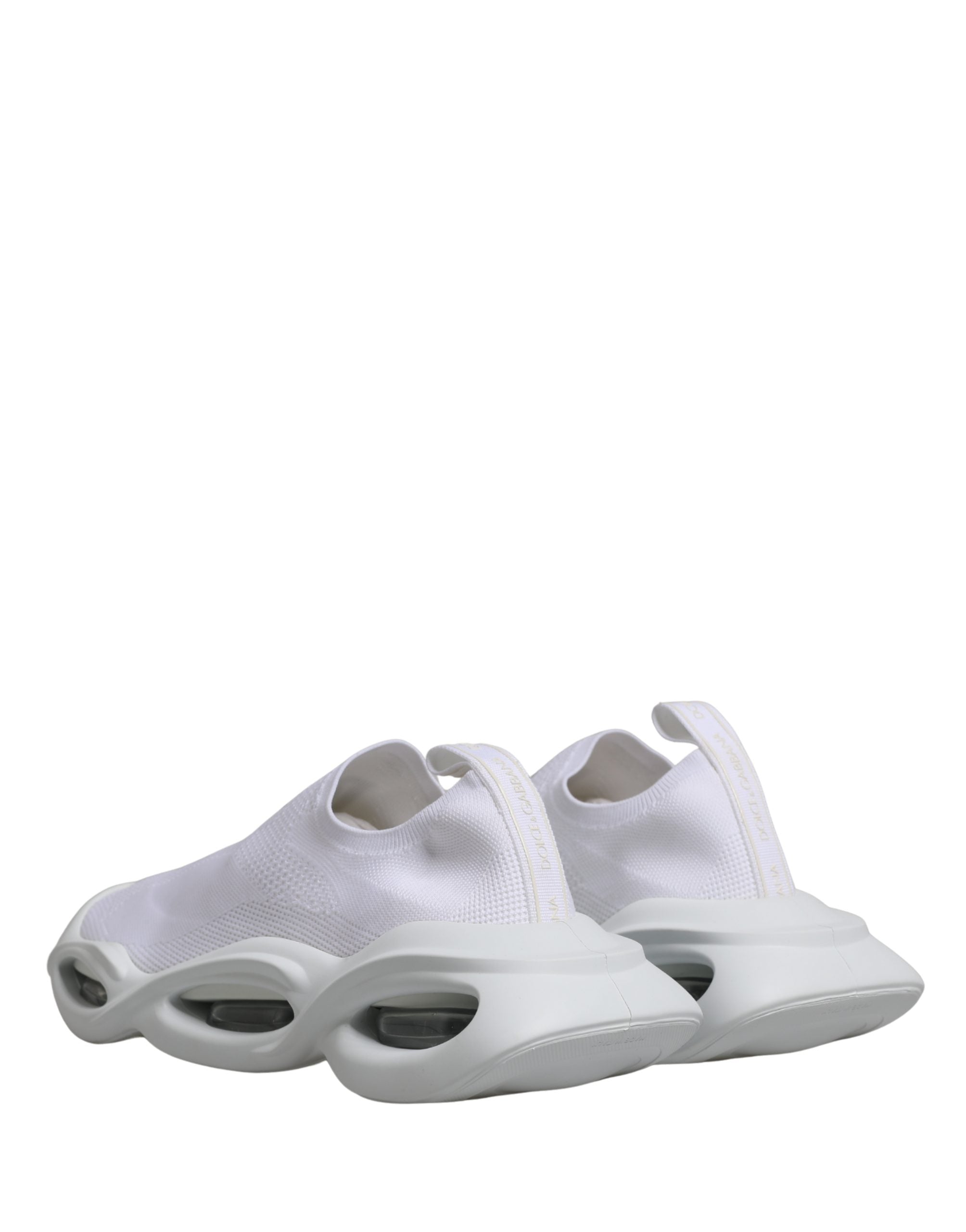 Dolce & Gabbana Witte Slip-On Wave Lage Sneakers Schoenen