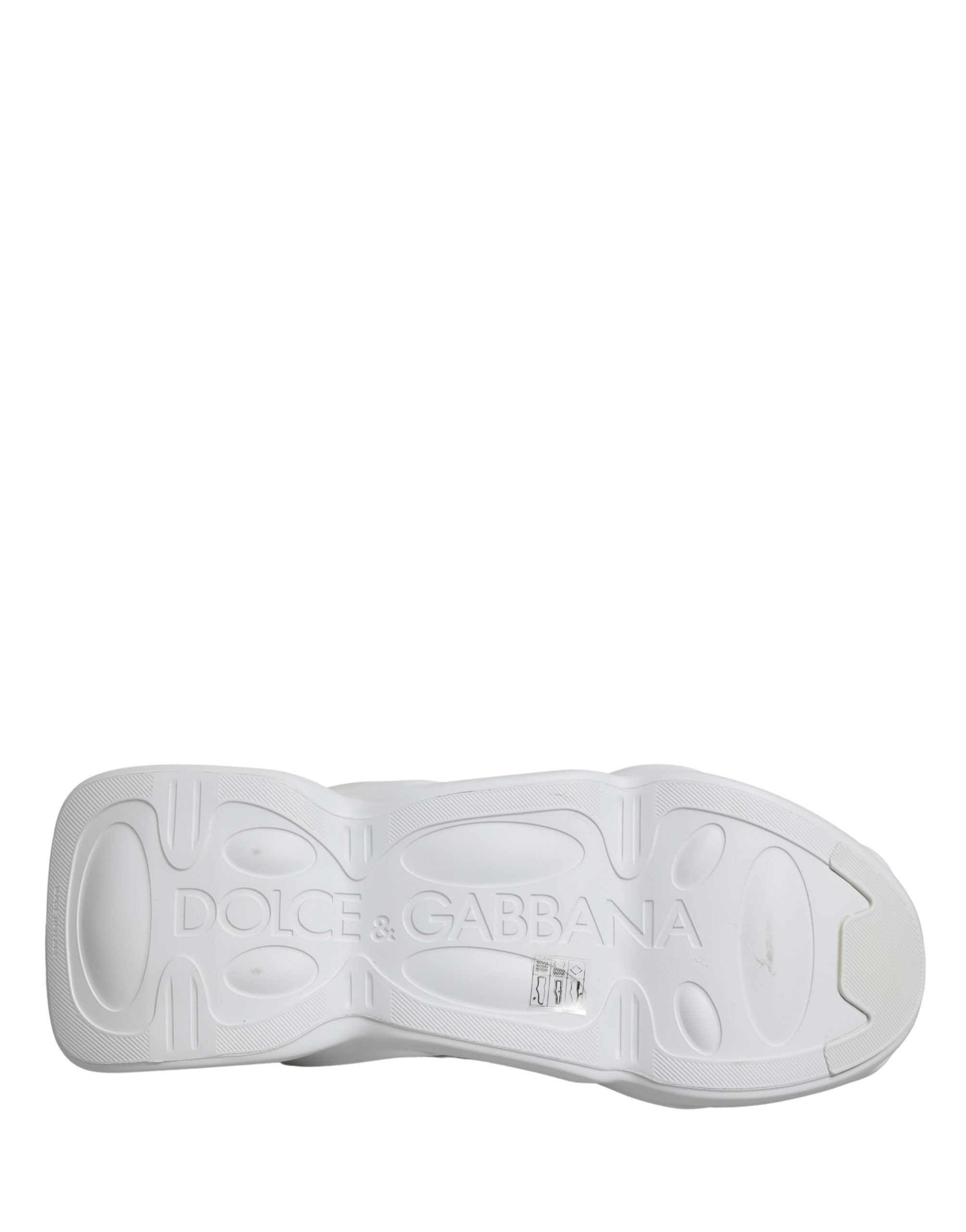 Dolce & Gabbana Witte Slip-On Wave Lage Sneakers Schoenen