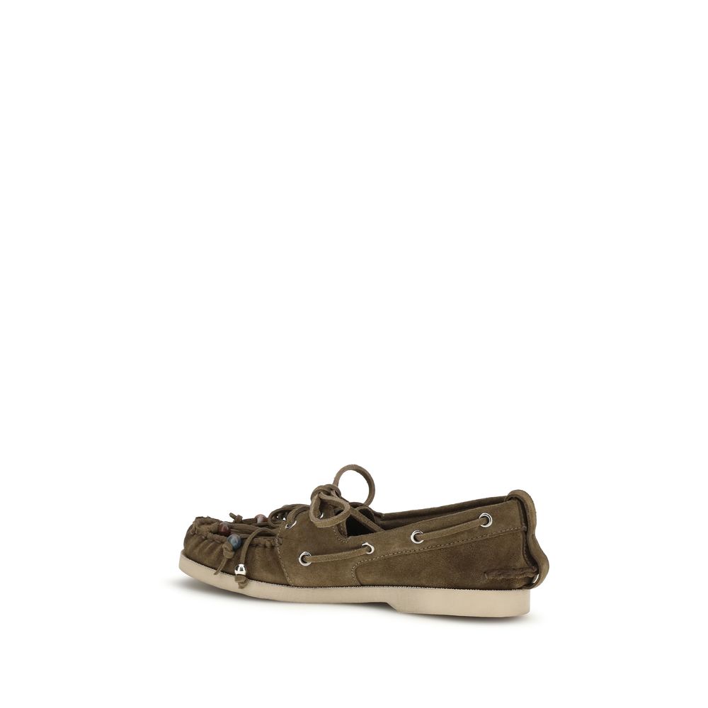 Golden Goose Bicolor Calfskin Bos Taurus Slip-On Loafers