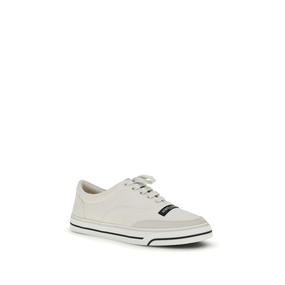 Dolce & Gabbana Lage sneakers van wit linnen