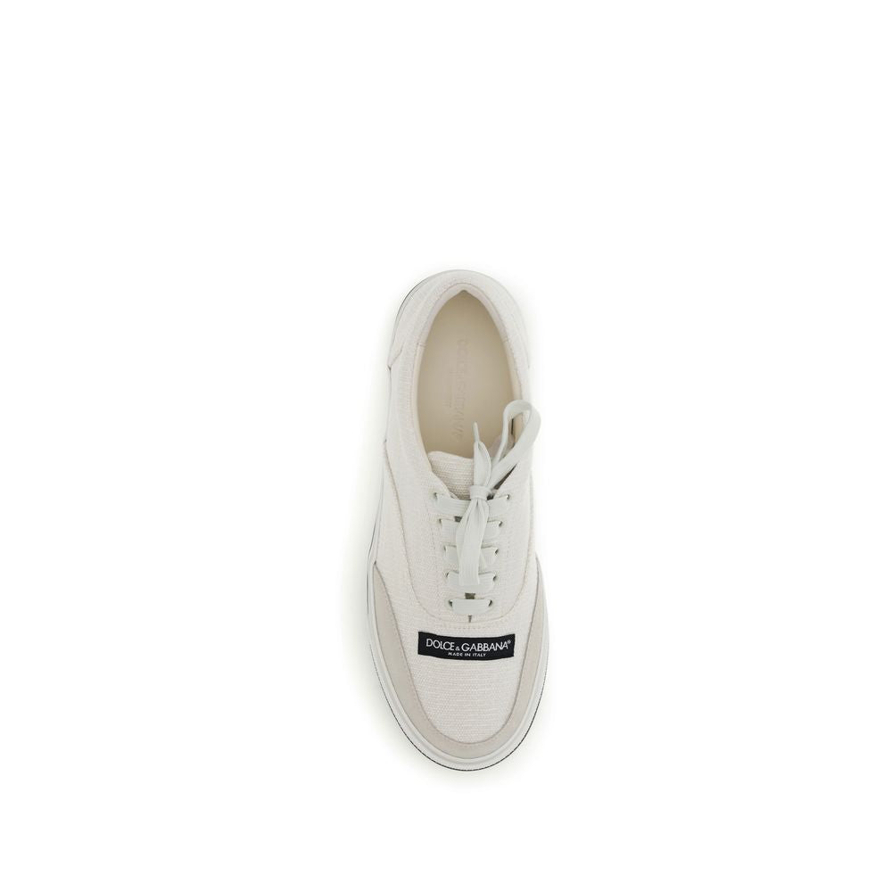 Dolce & Gabbana Lage sneakers van wit linnen