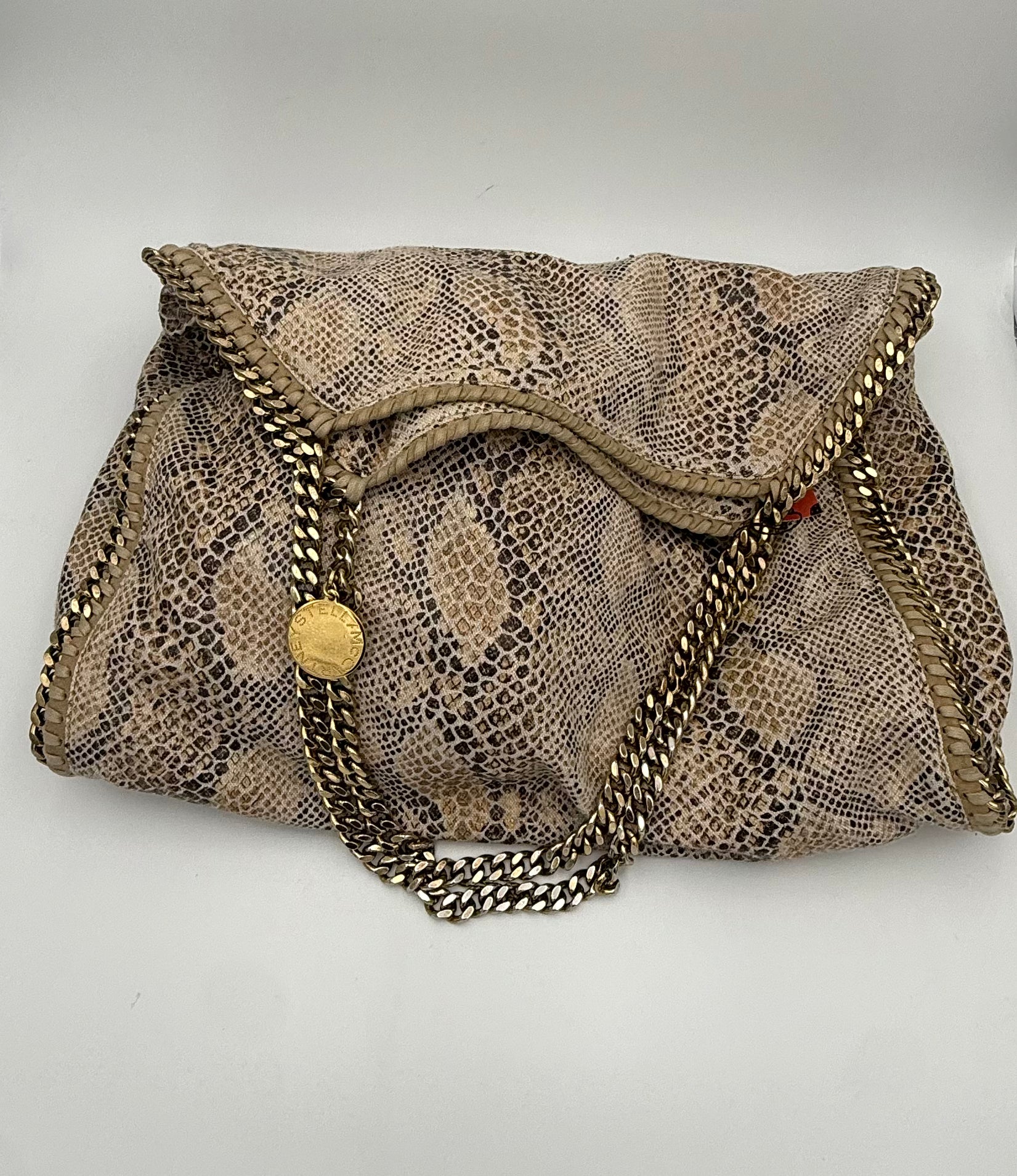 Stella McCartney STELLA MCCARTNEY Falabella Large Vegan Reptile Skin Handbag