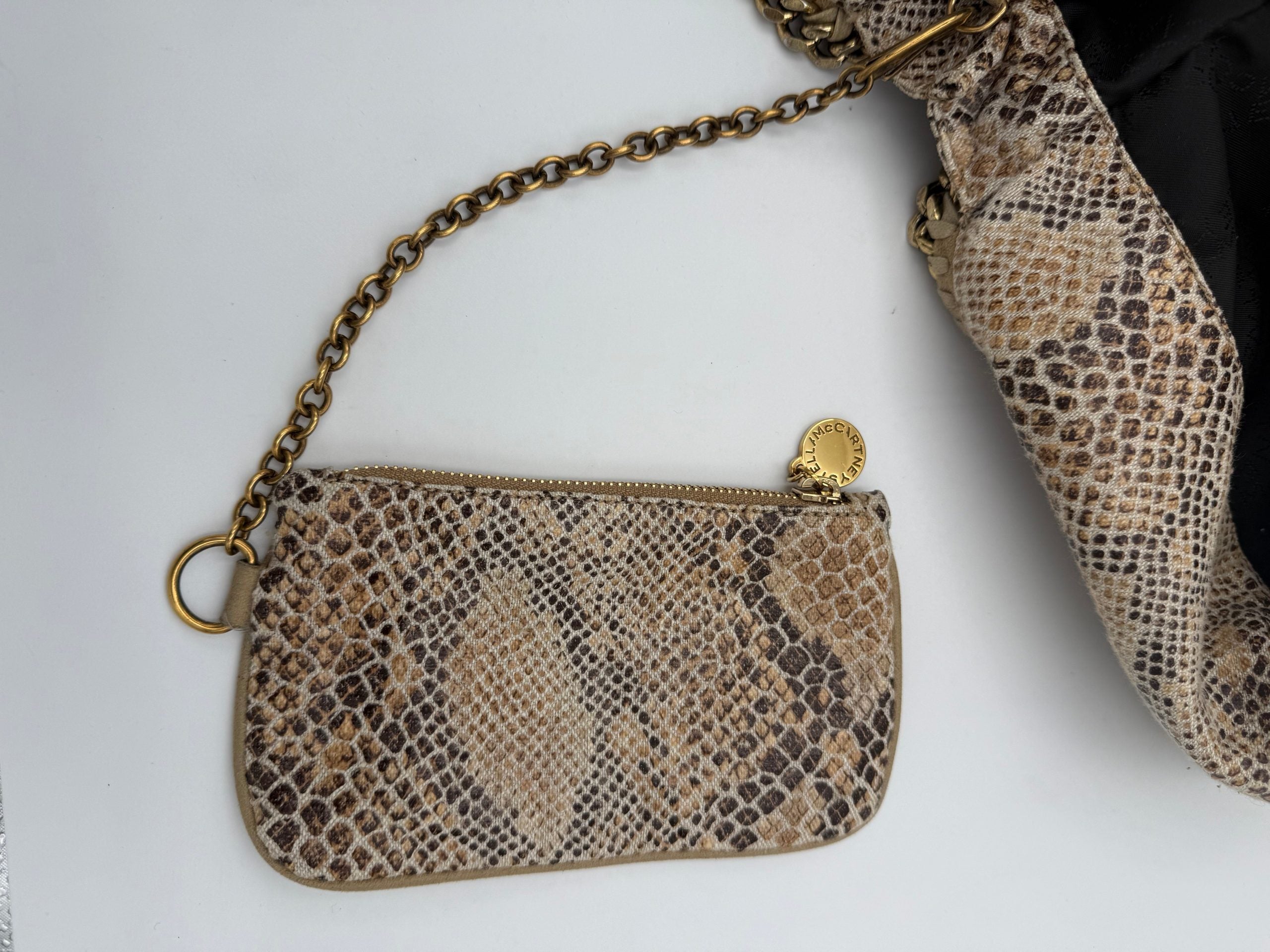 Stella McCartney STELLA MCCARTNEY Falabella Large Vegan Reptile Skin Handbag