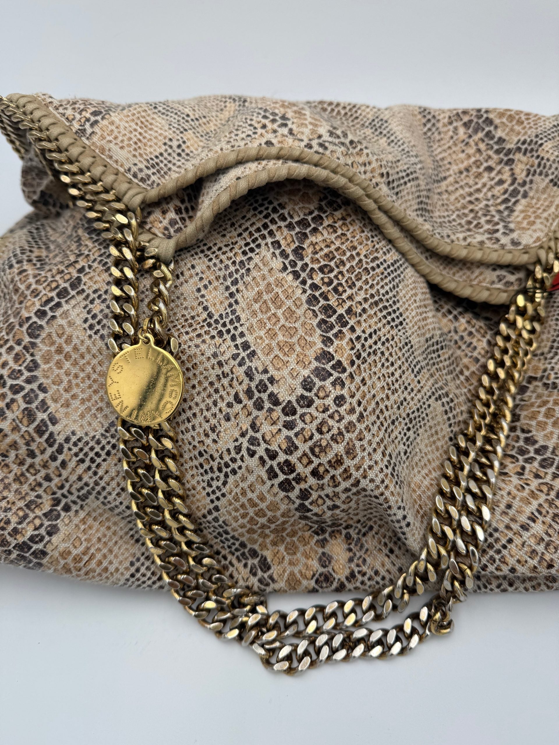 Stella McCartney STELLA MCCARTNEY Falabella Large Vegan Reptile Skin Handbag