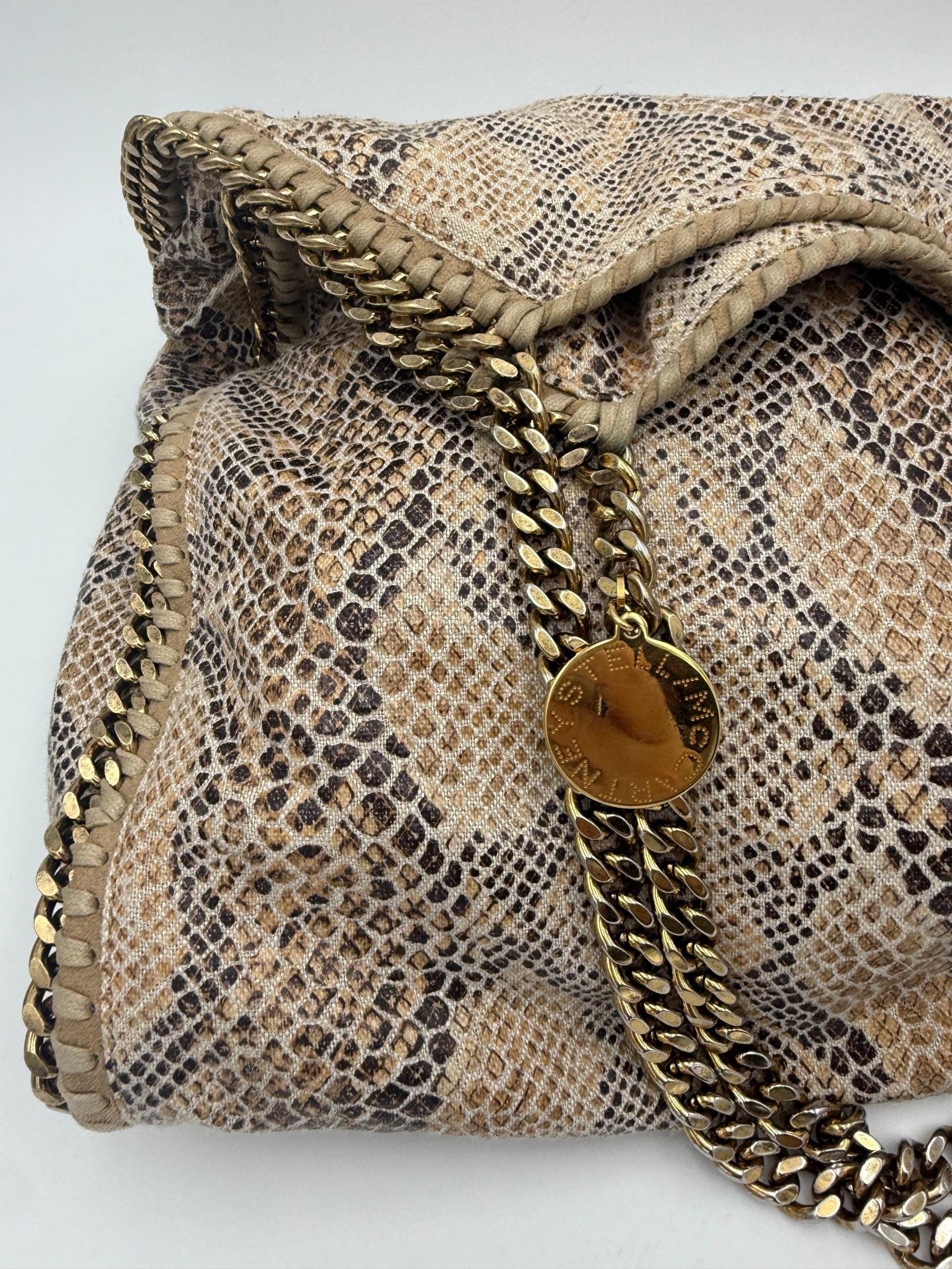 Stella McCartney STELLA MCCARTNEY Falabella Large Vegan Reptile Skin Handbag